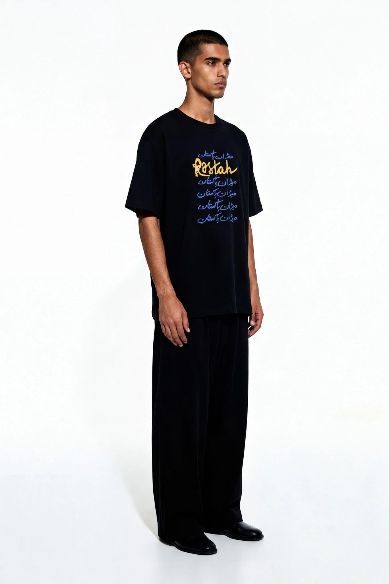 Black cascade logo T-shirt - Image 6