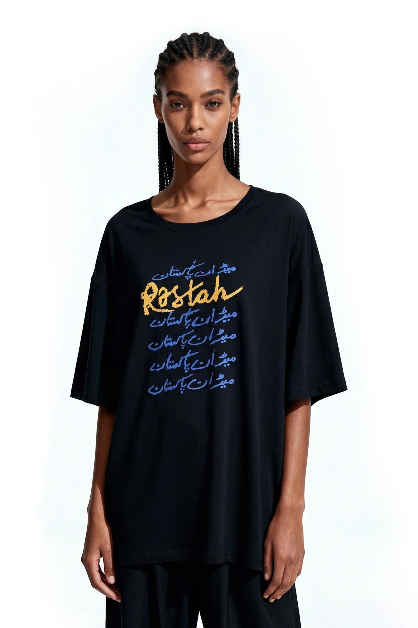 Black cascade logo T-shirt - Image 7