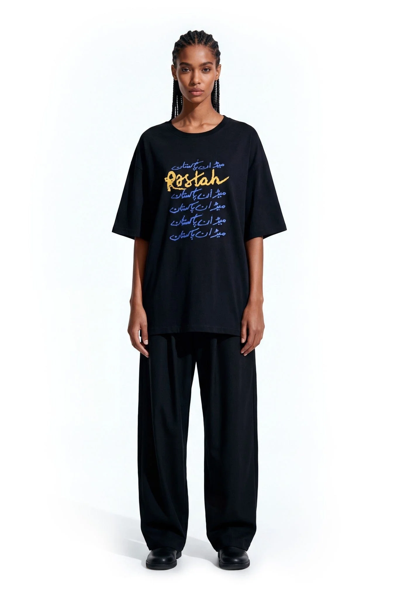 Black cascade logo T-shirt - Image 9