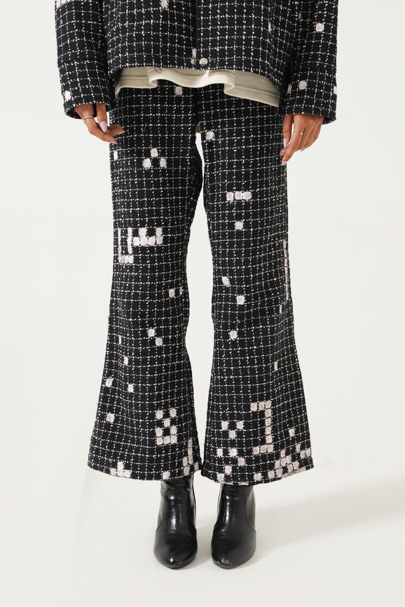 Handprinted tetris trousers - Image 6
