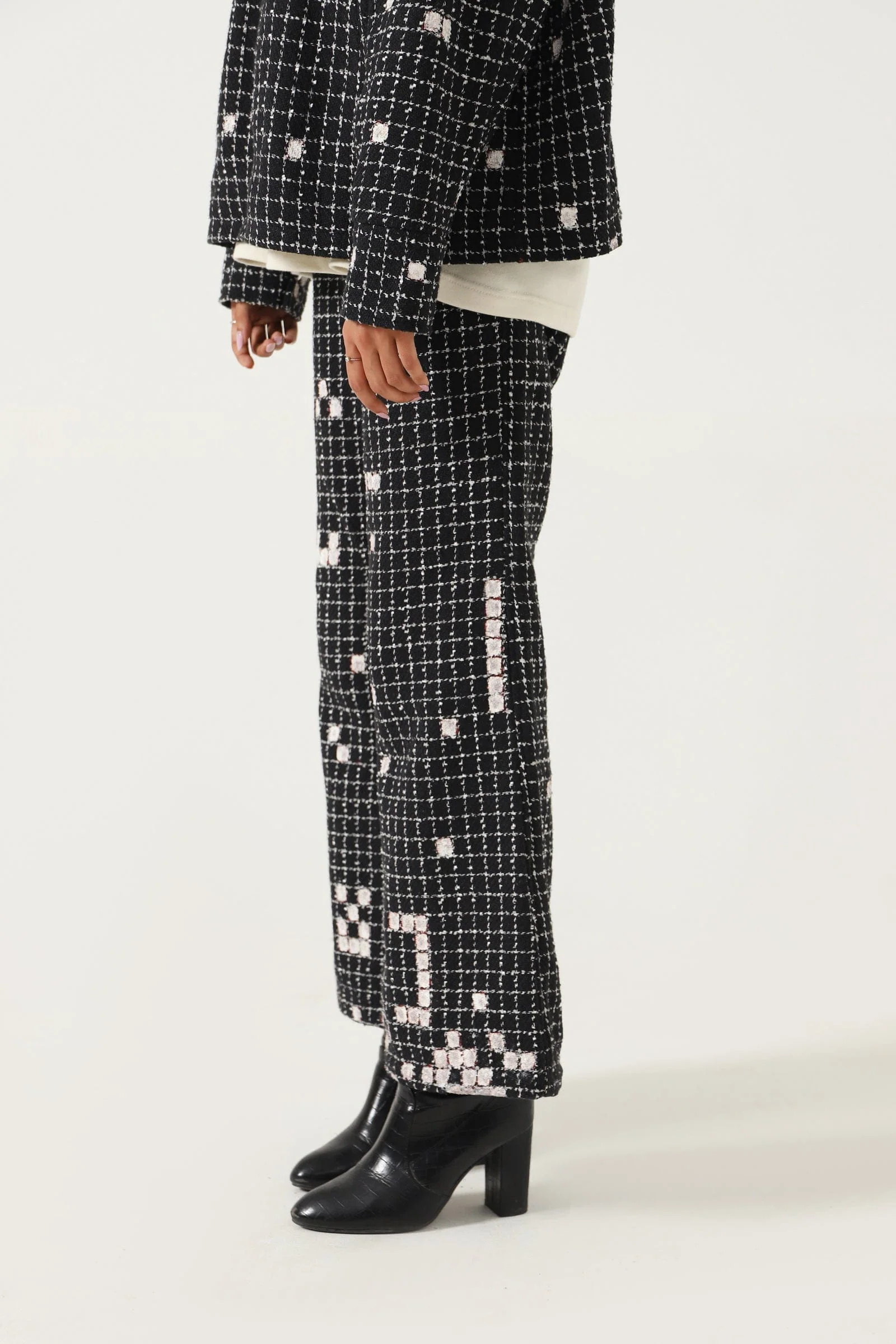 Handprinted tetris trousers - Image 7