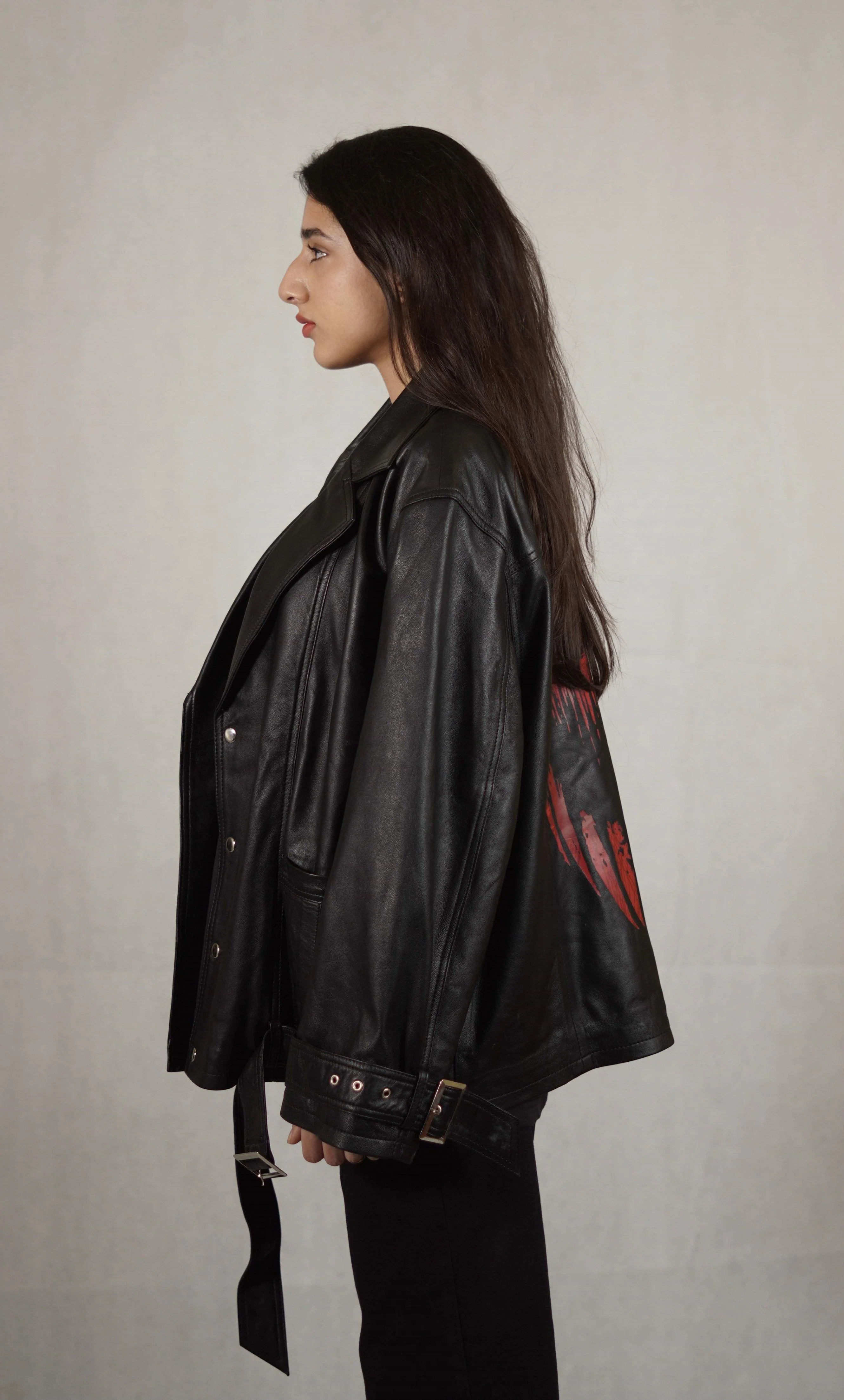 Printed napa leather jacket - Image 5