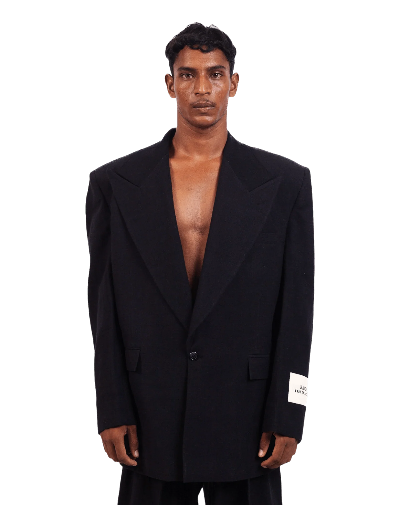 Black khaddar blazer