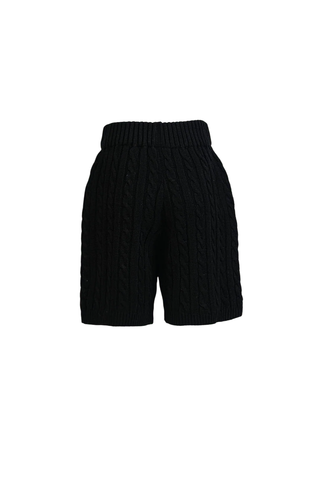 Black knit jacquard shorts - Image 5