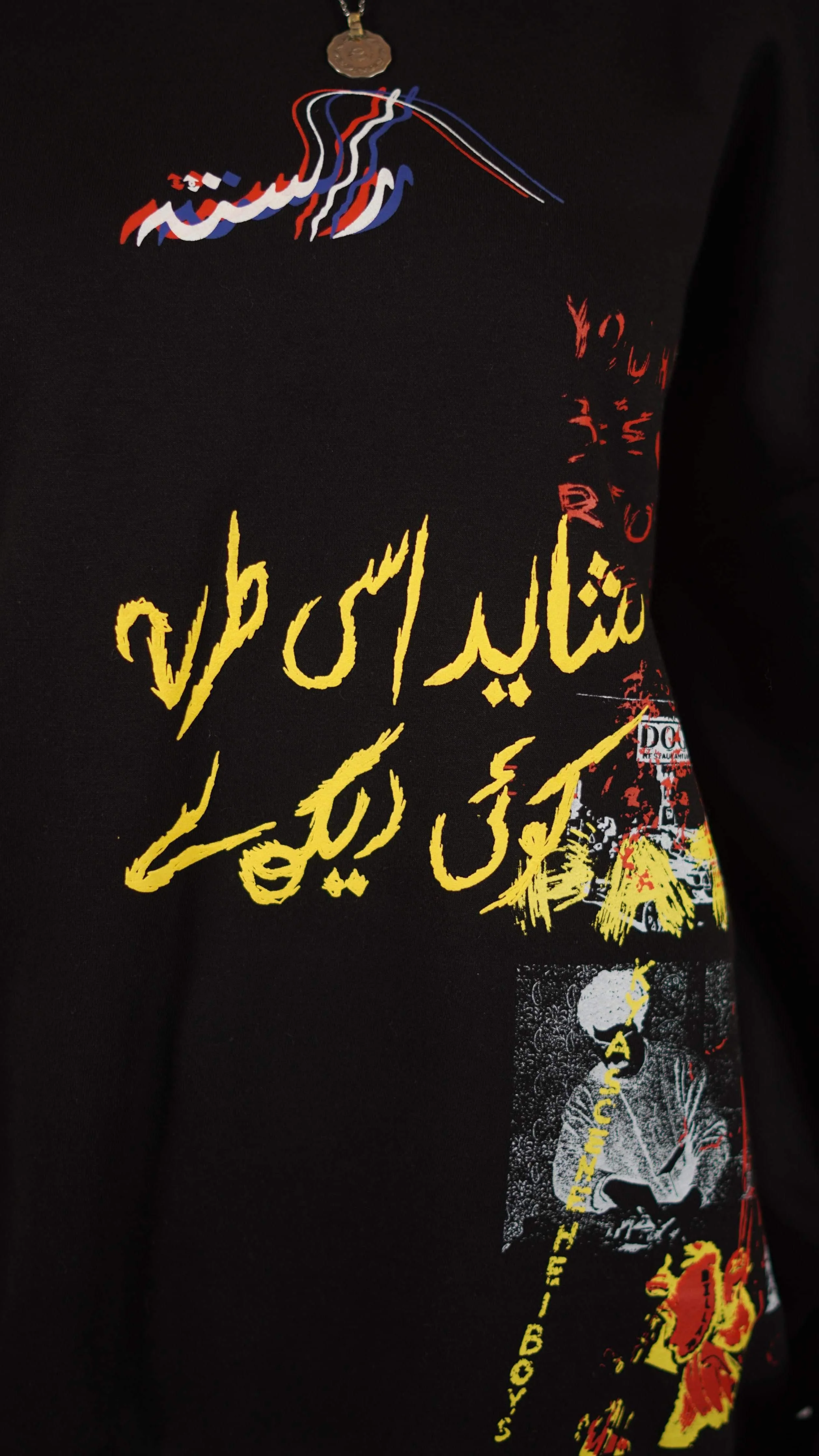 "Ssss collage" black hoodie - Image 6