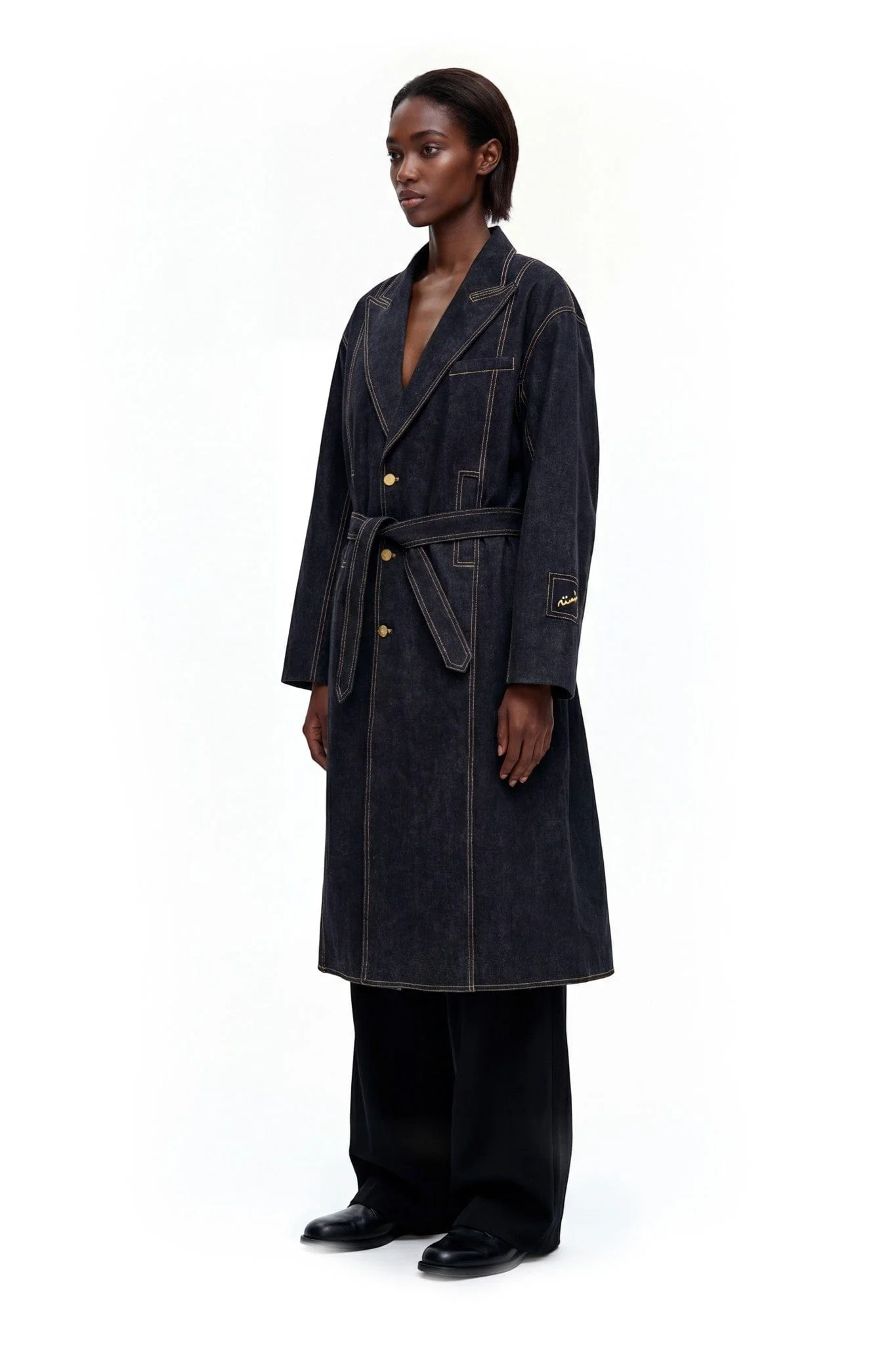Black raven long coat - Image 10