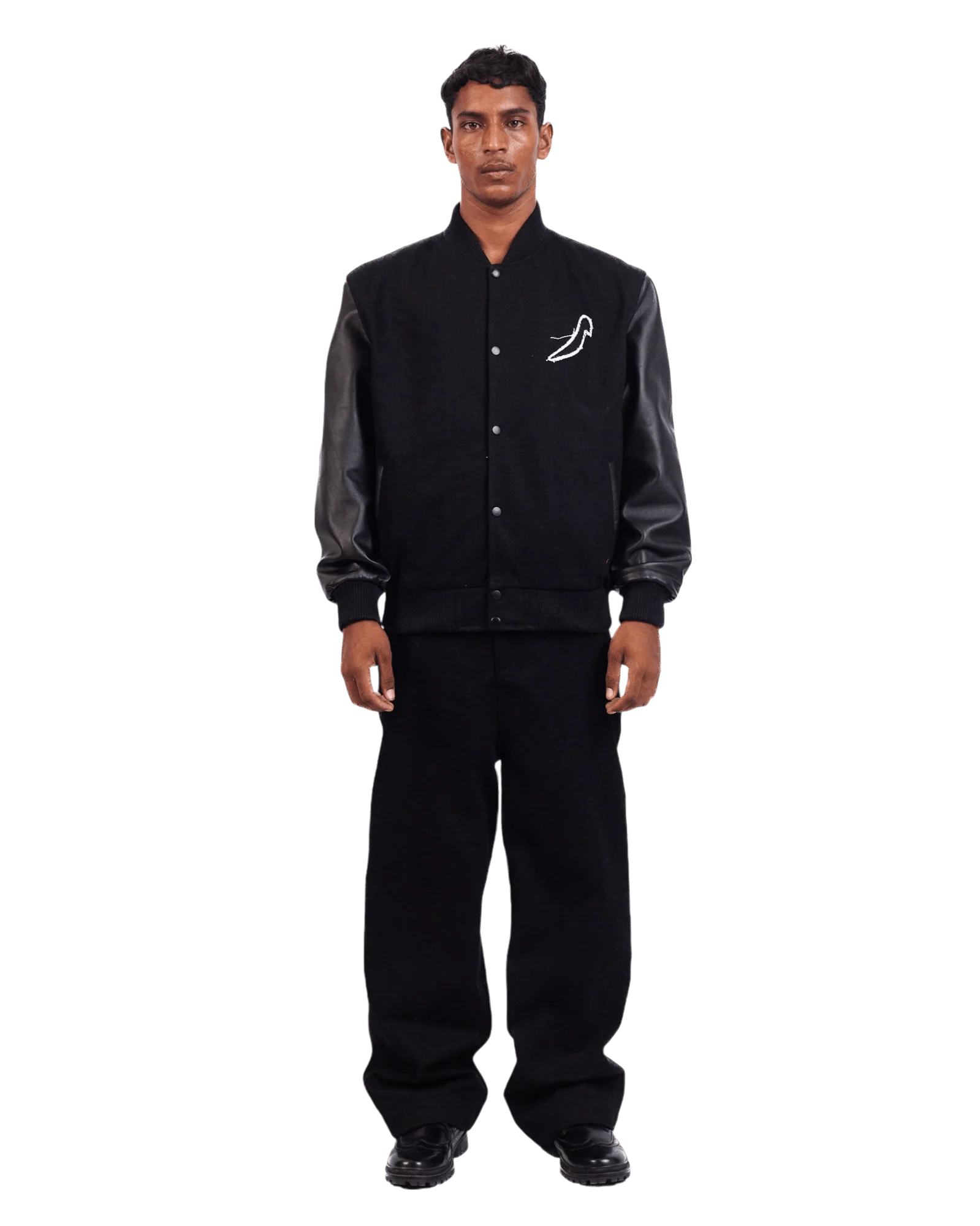 Black "ray" varsity jacket - Image 4
