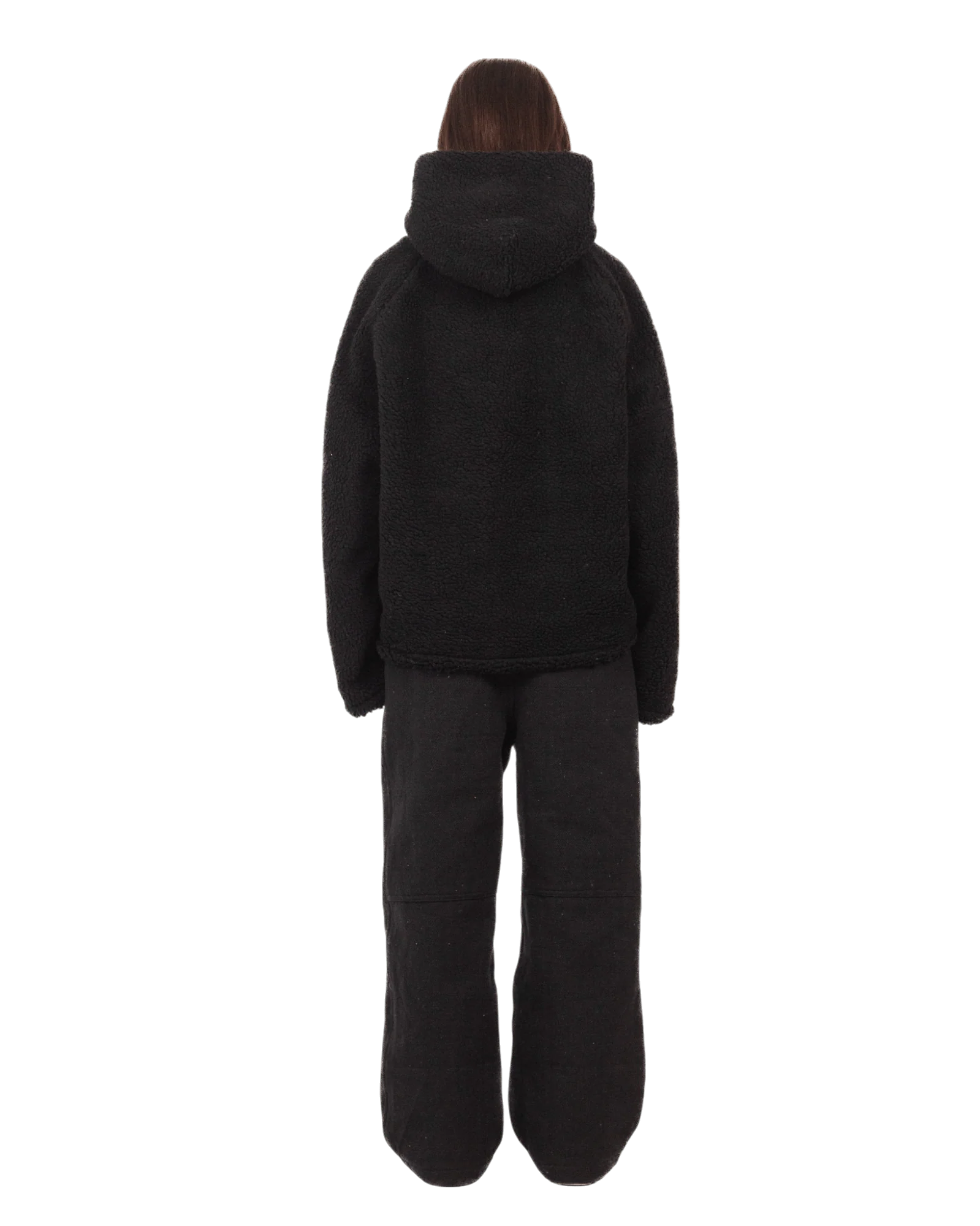 Black sherpa hoodie - Image 11