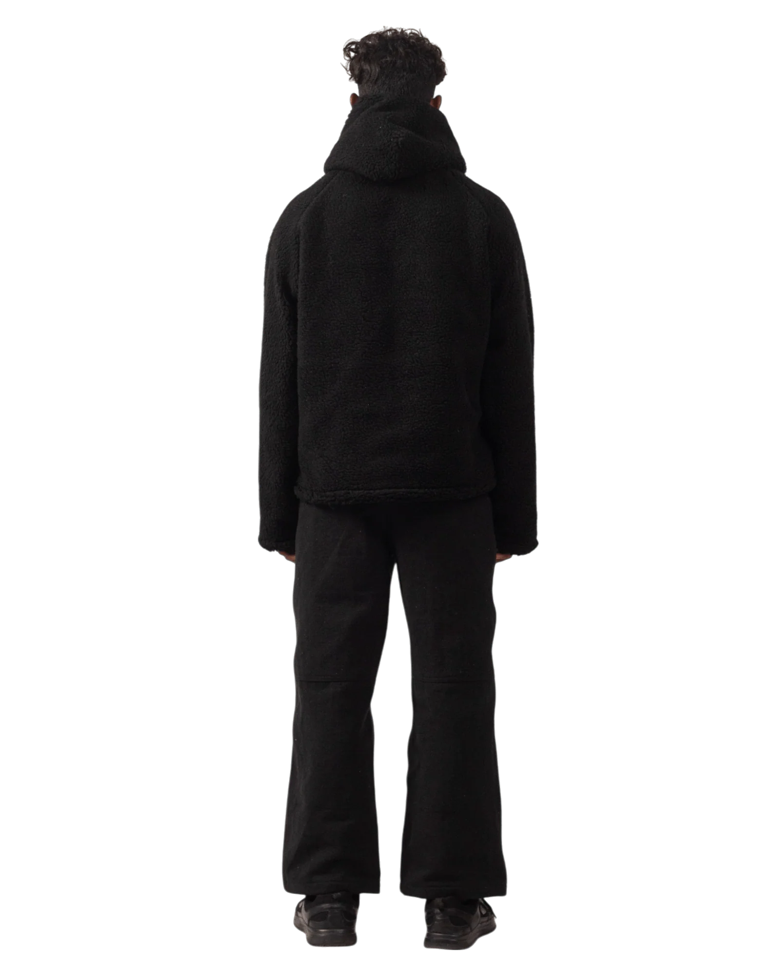 Black sherpa hoodie - Image 7