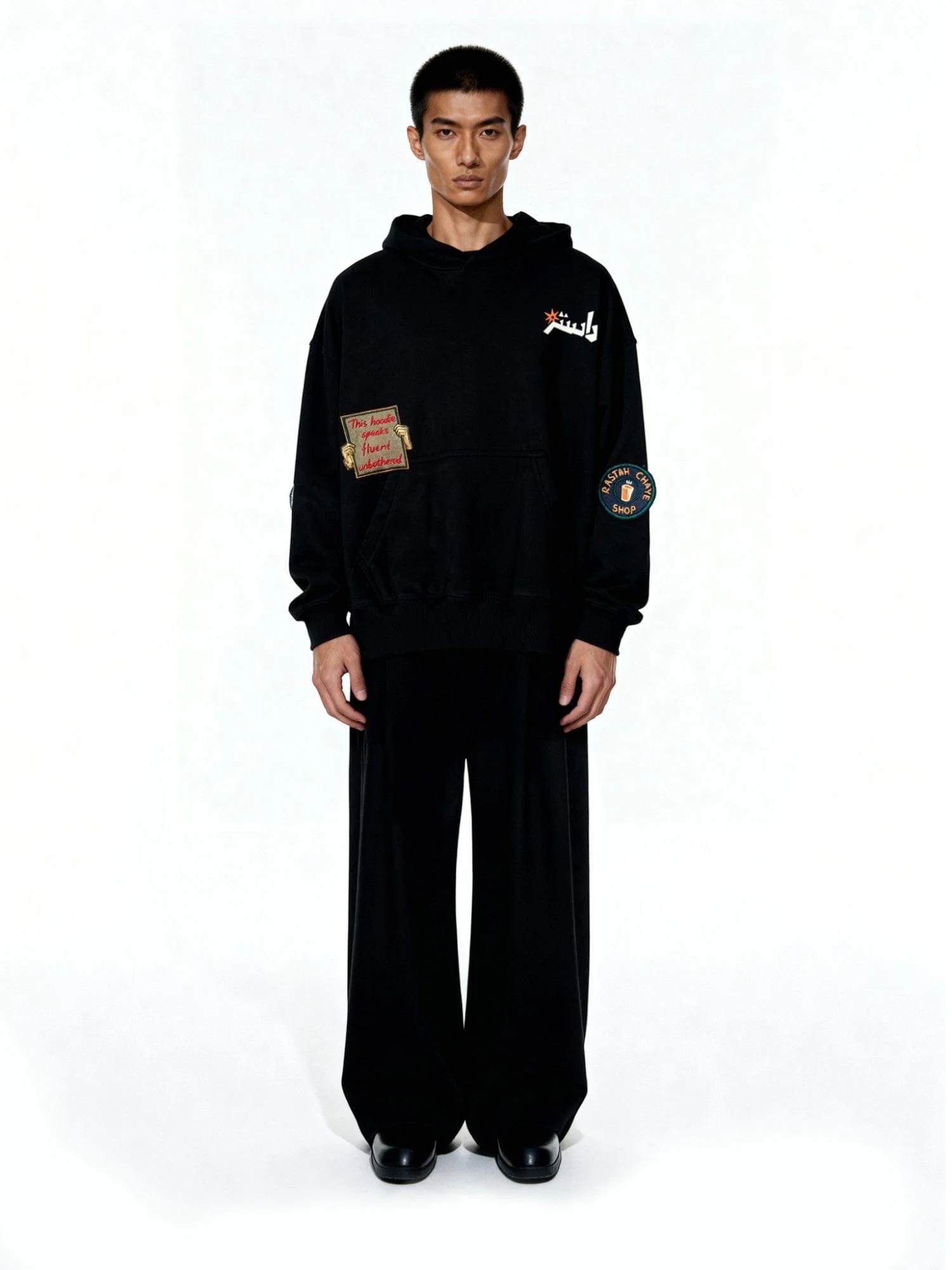 Tea shop embroidered hoodie - Image 4