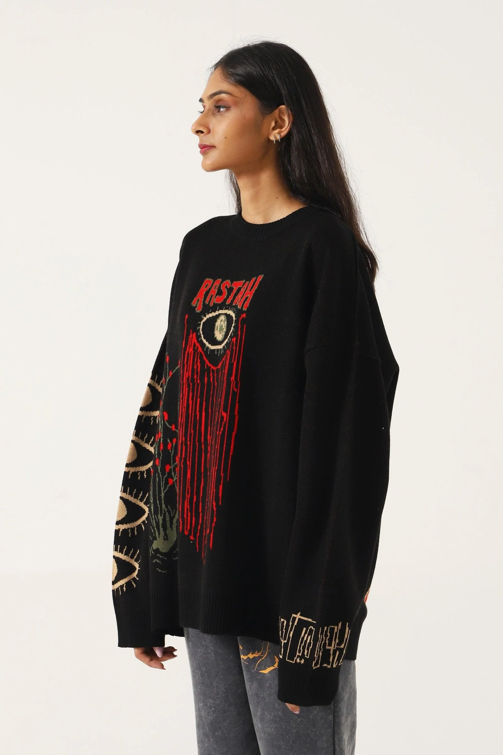 "What we see" jacquard knit sweatshirt - Image 6