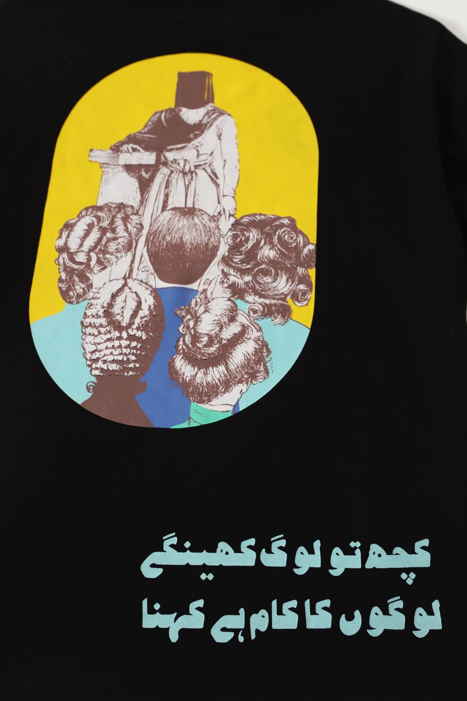 "People talk" printed black T-shirt - Image 5