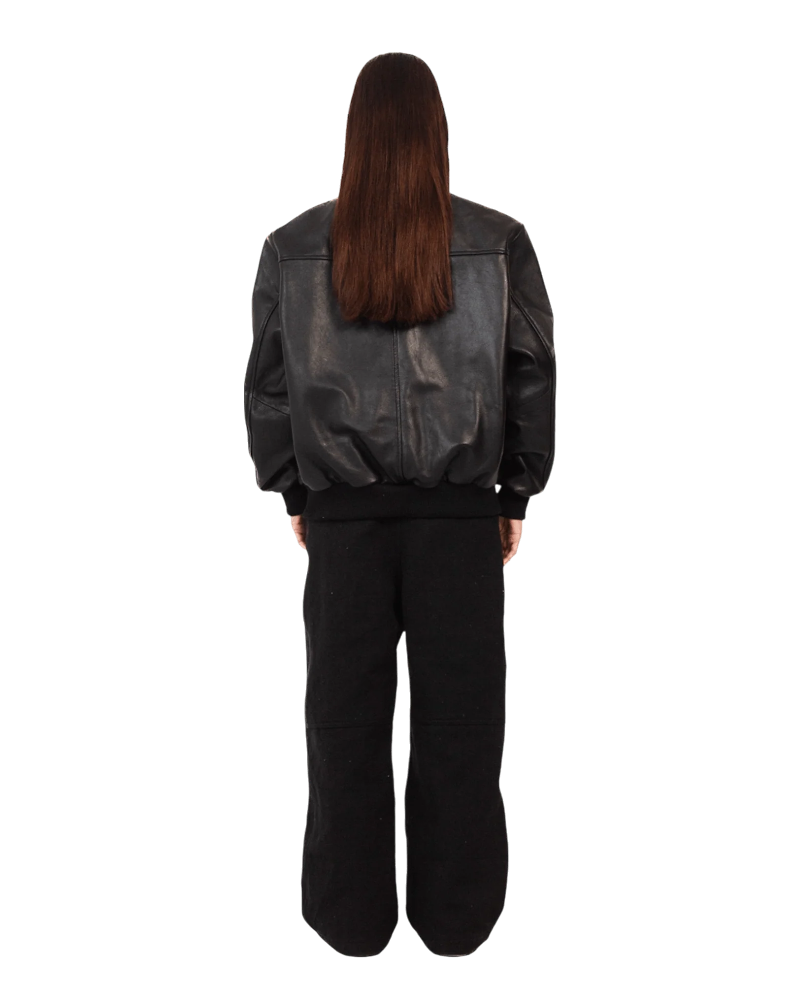 Black varsity leather jacket - Image 11