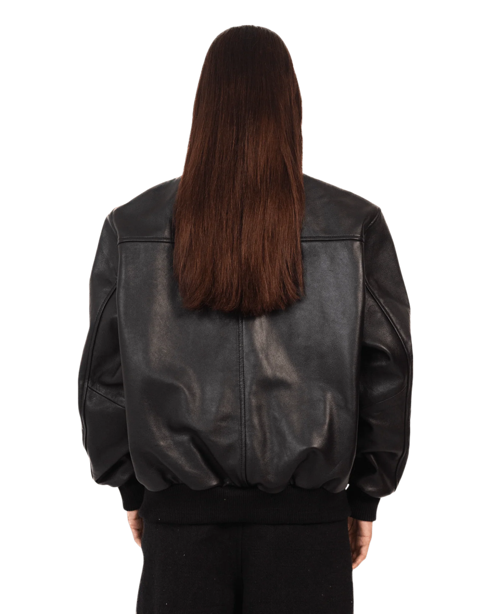 Black varsity leather jacket - Image 13
