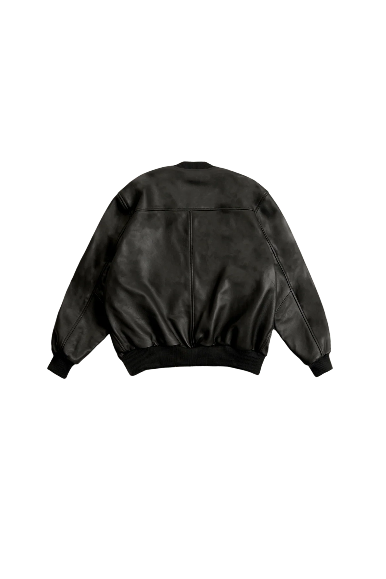 Black varsity leather jacket - Image 14