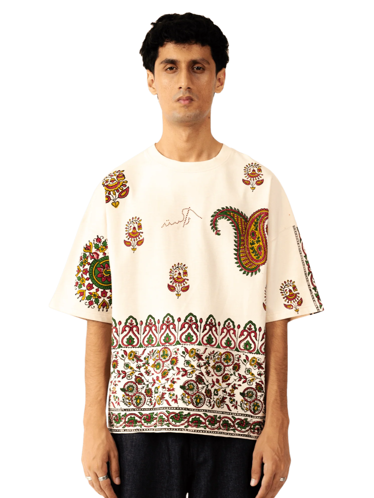 Block print paisley T-shirt - Image 2