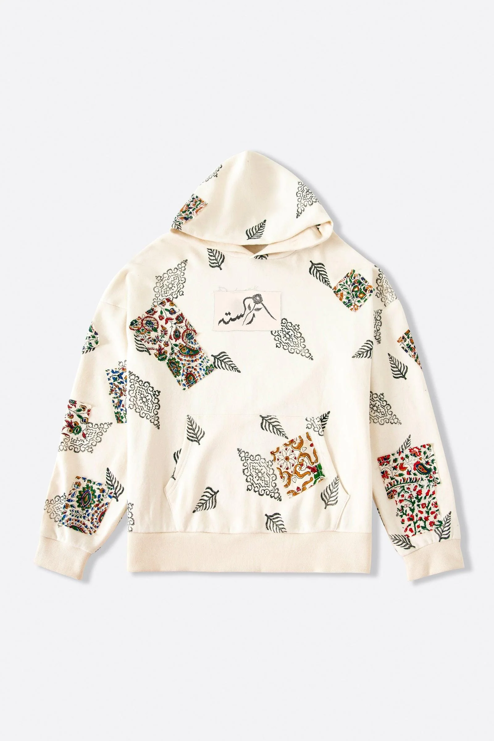 Blockprint patchwork hoodie V3