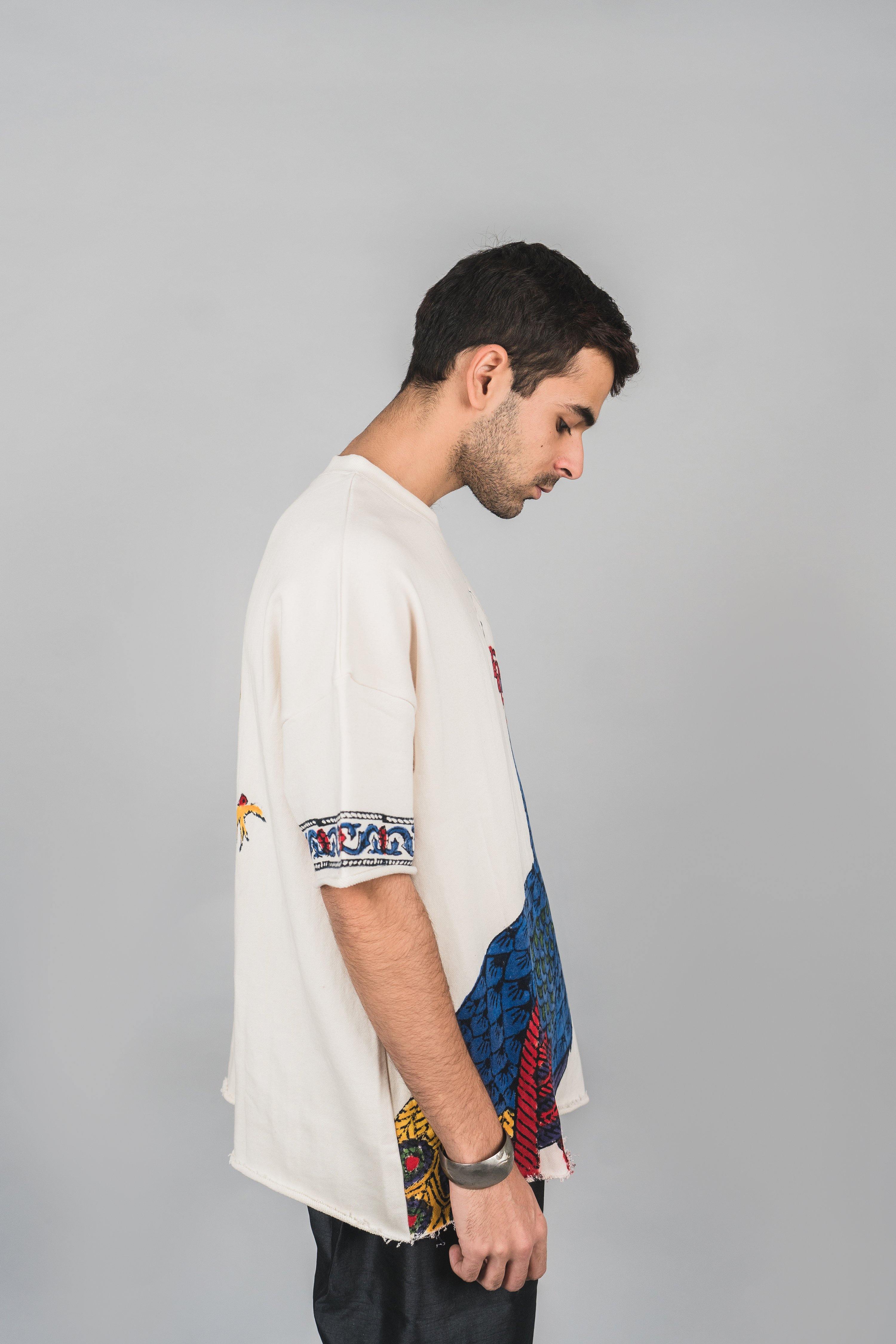 Blockprint peacock T-shirt - Image 3