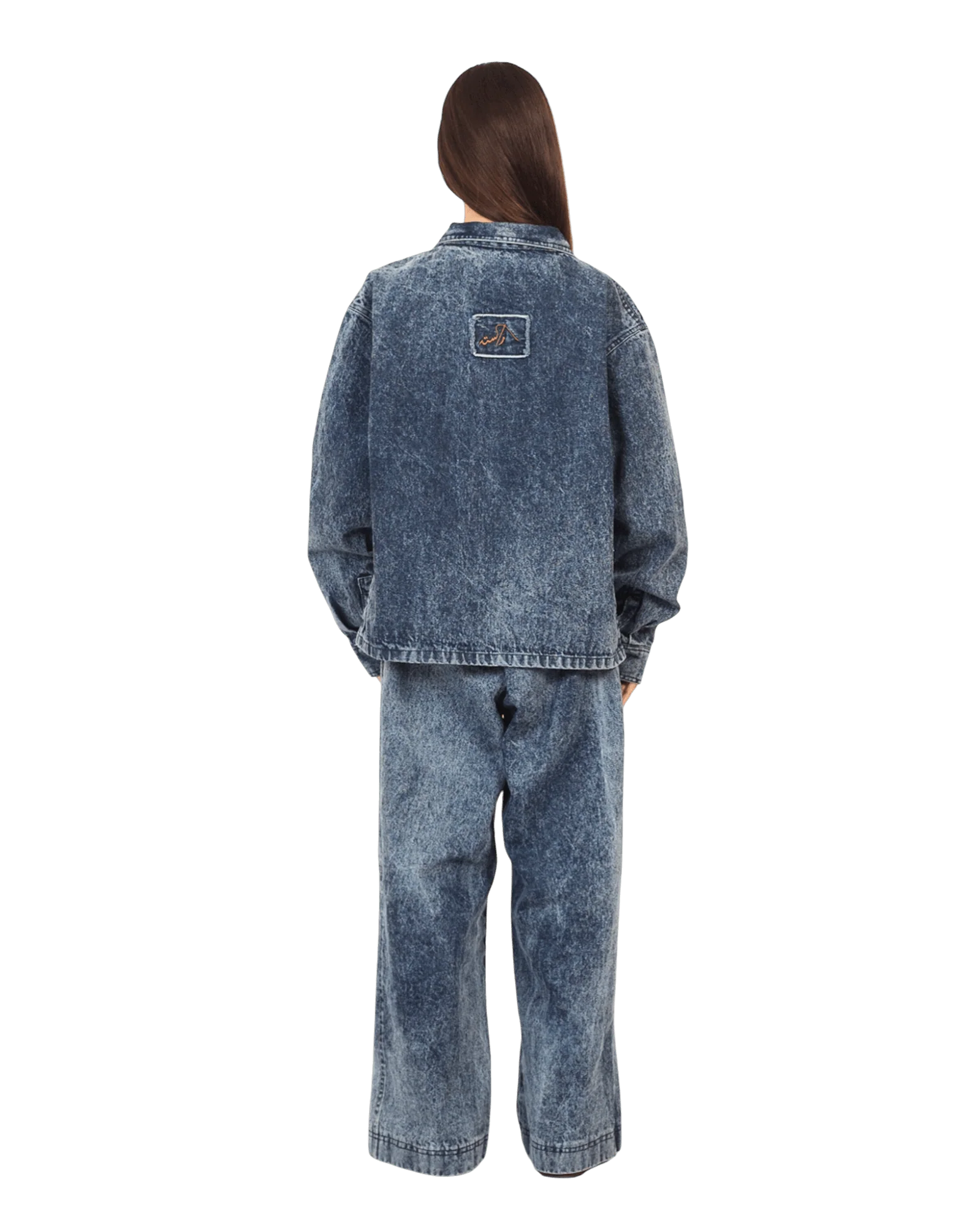 Blue acid wash denim trucker jacket - Image 13