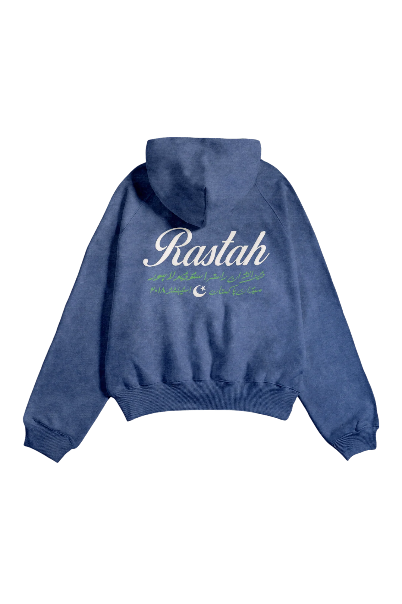 Blue acid wash made in PAK hoodie (V4)