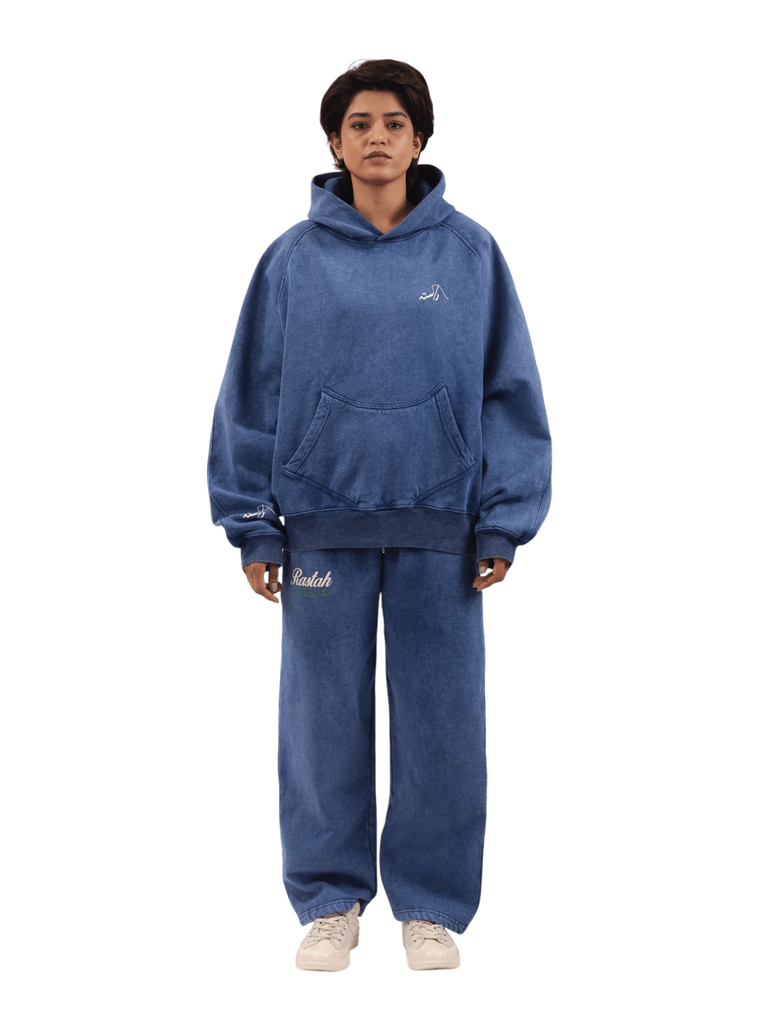Blue acid wash made in PAK hoodie (V4) - Image 10