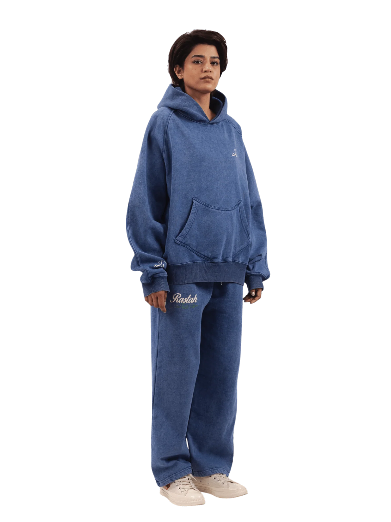 Blue acid wash made in PAK hoodie (V4) - Image 12
