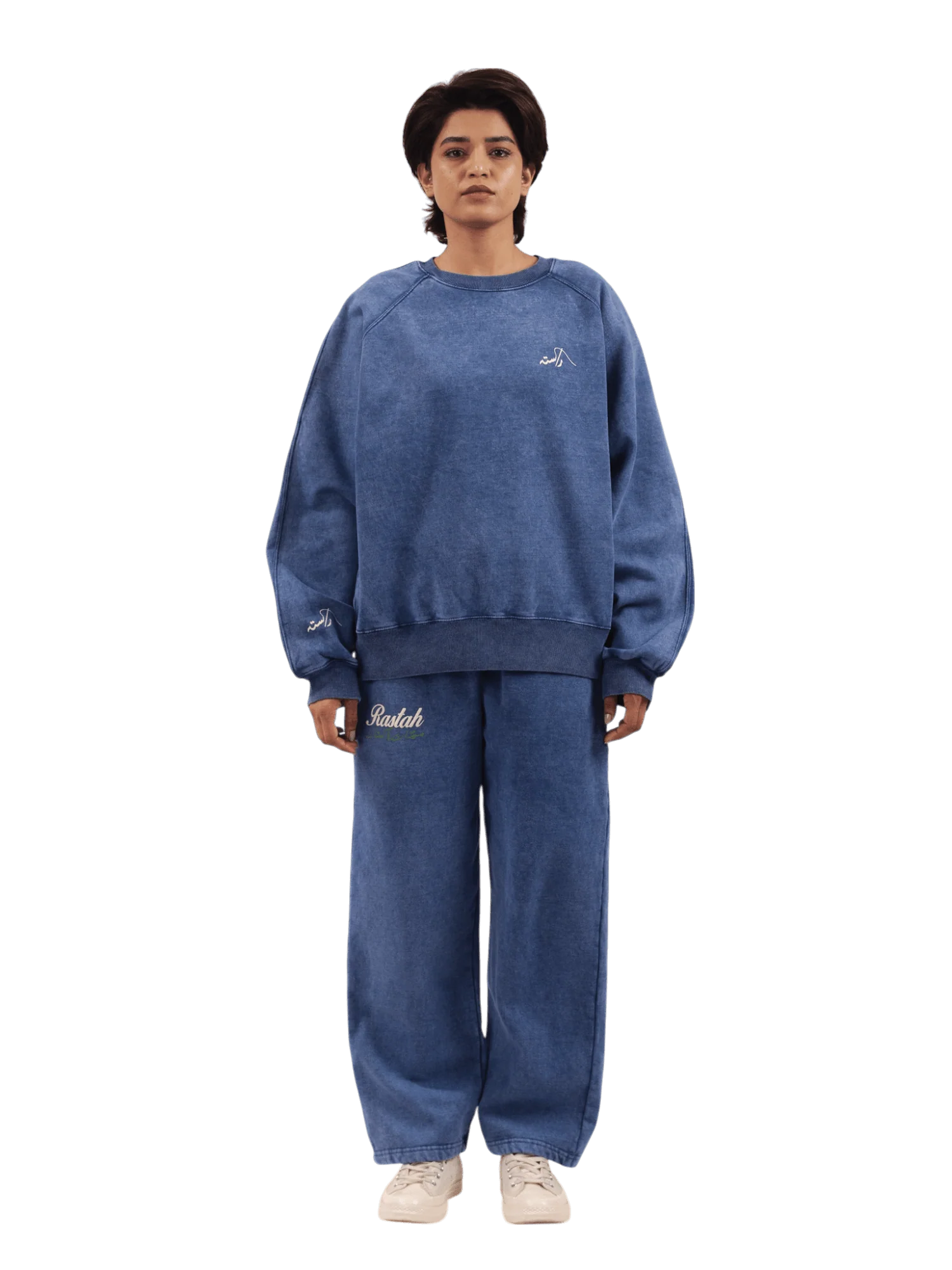 Blue acid wash made in PAK sweatshirt (V4) - Image 10