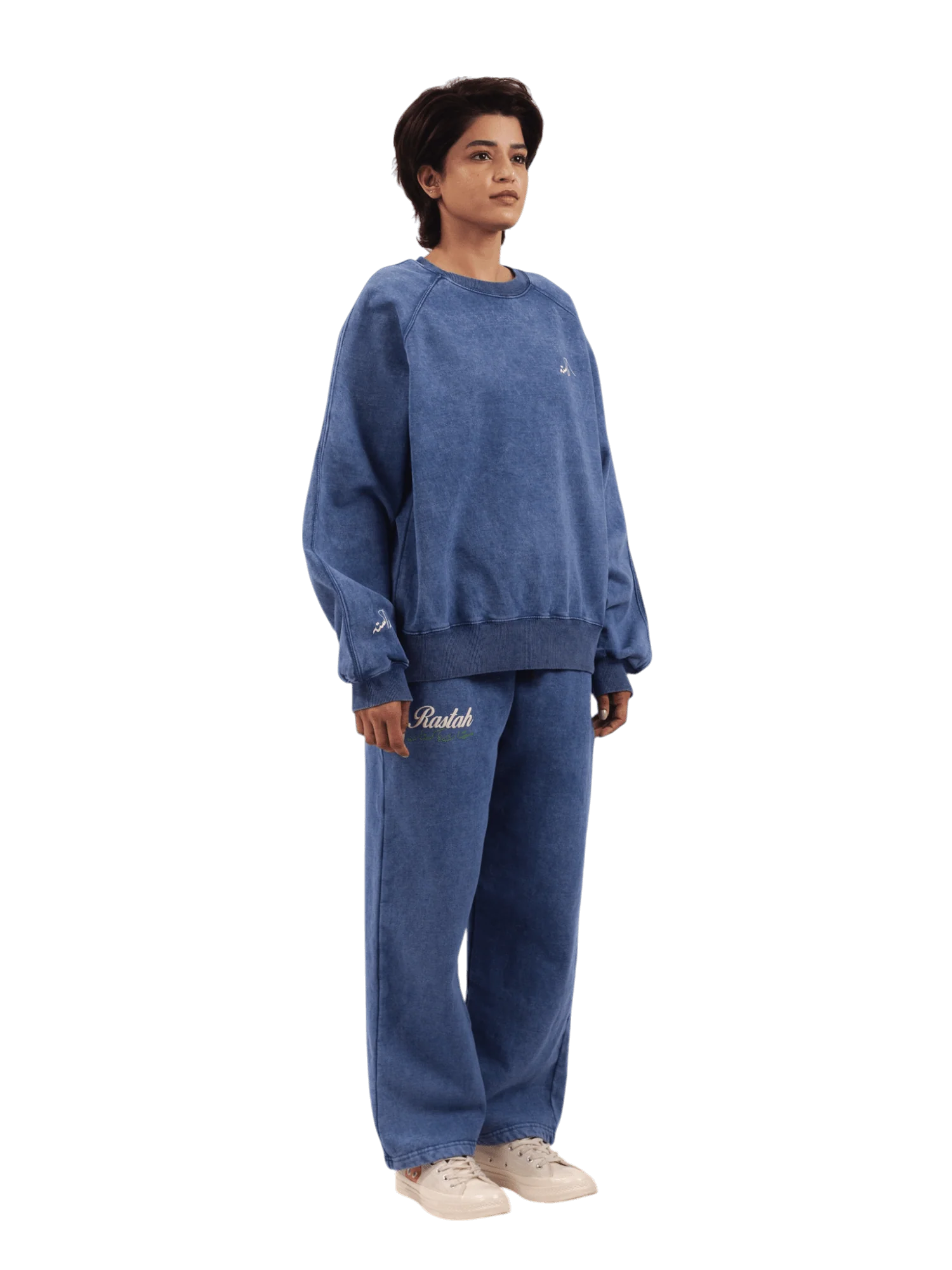 Blue acid wash made in PAK sweatshirt (V4) - Image 12