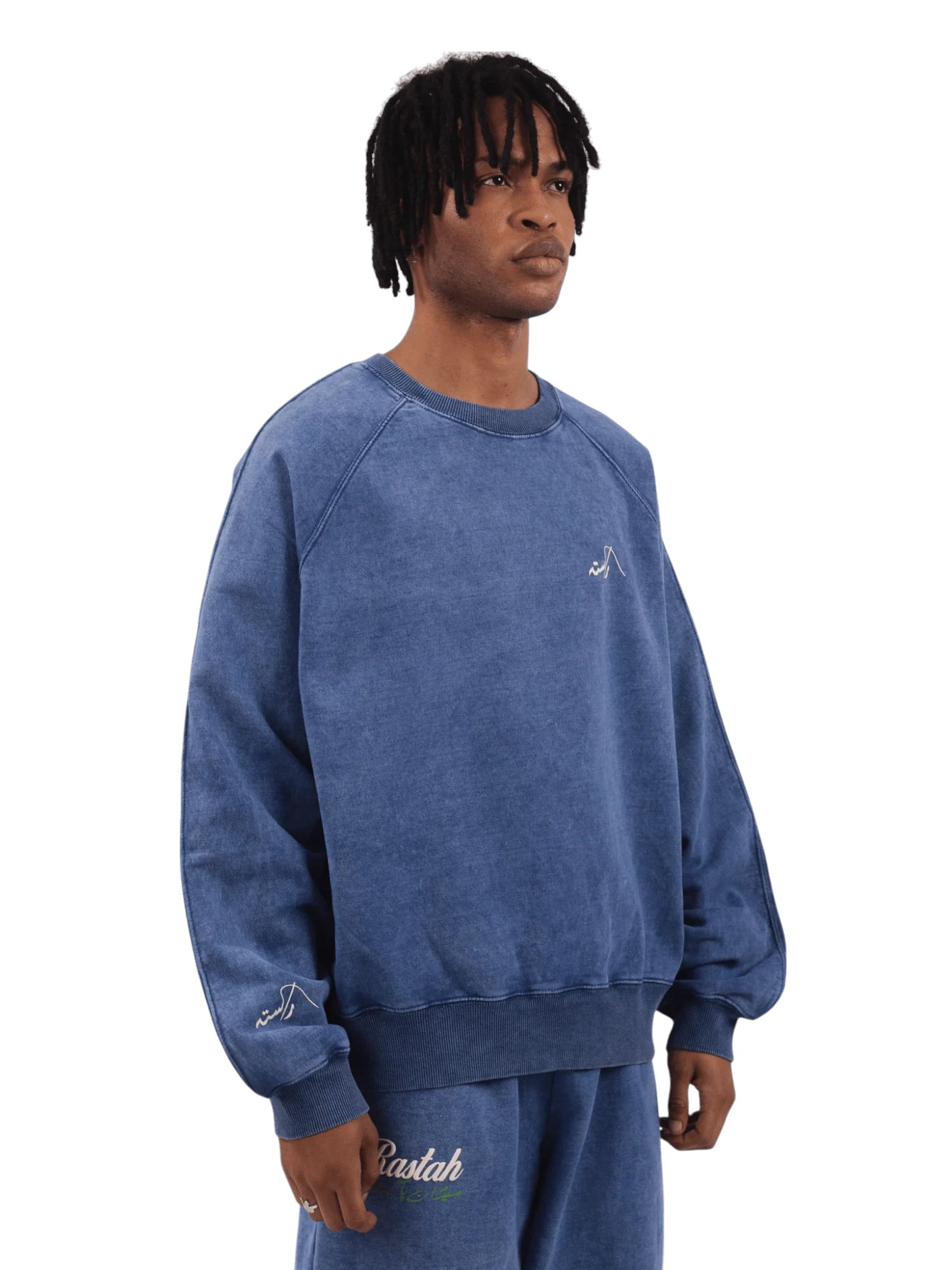 Blue acid wash made in PAK sweatshirt (V4) - Image 6