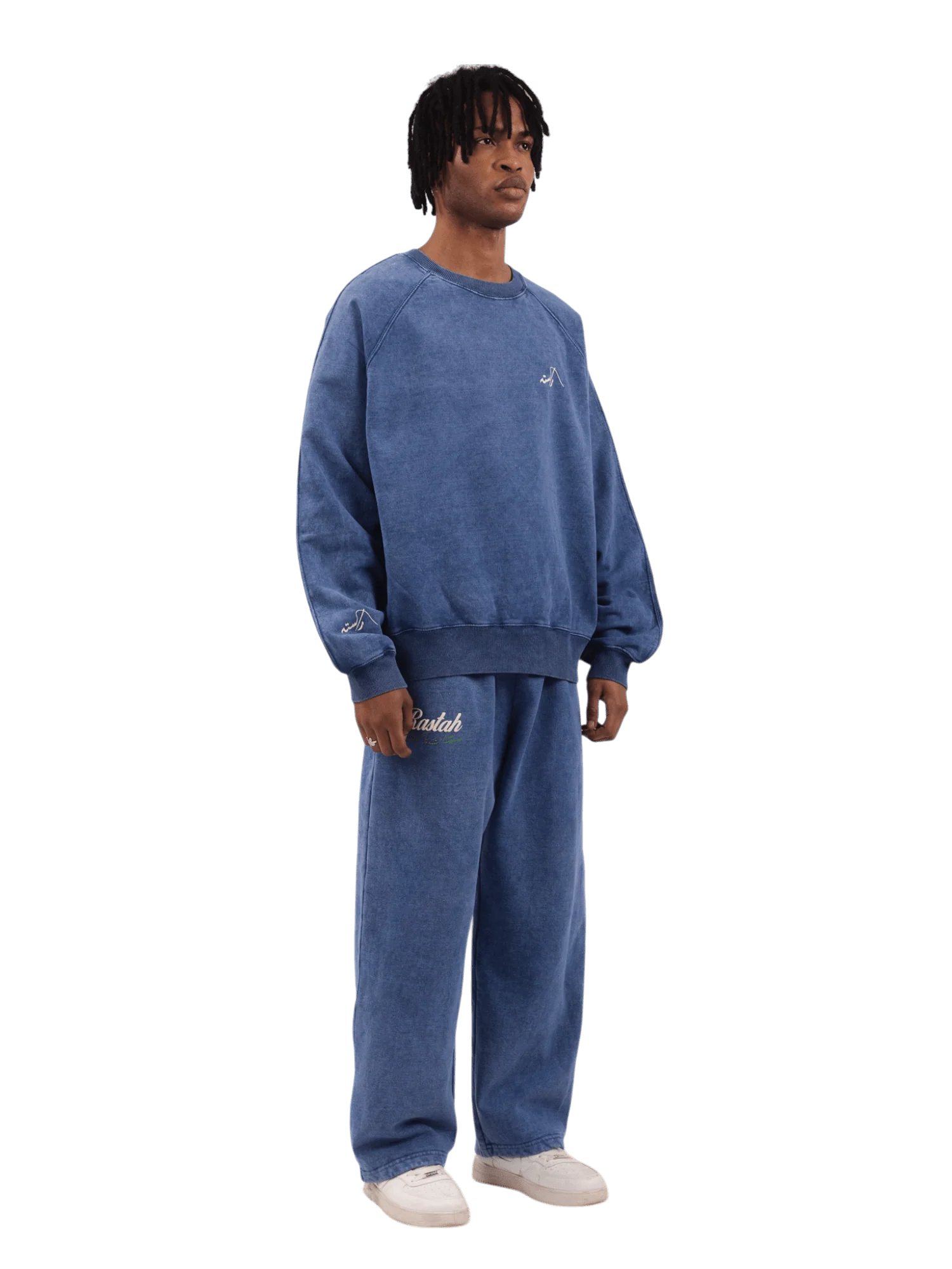 Blue acid wash made in PAK sweatshirt (V4) - Image 7