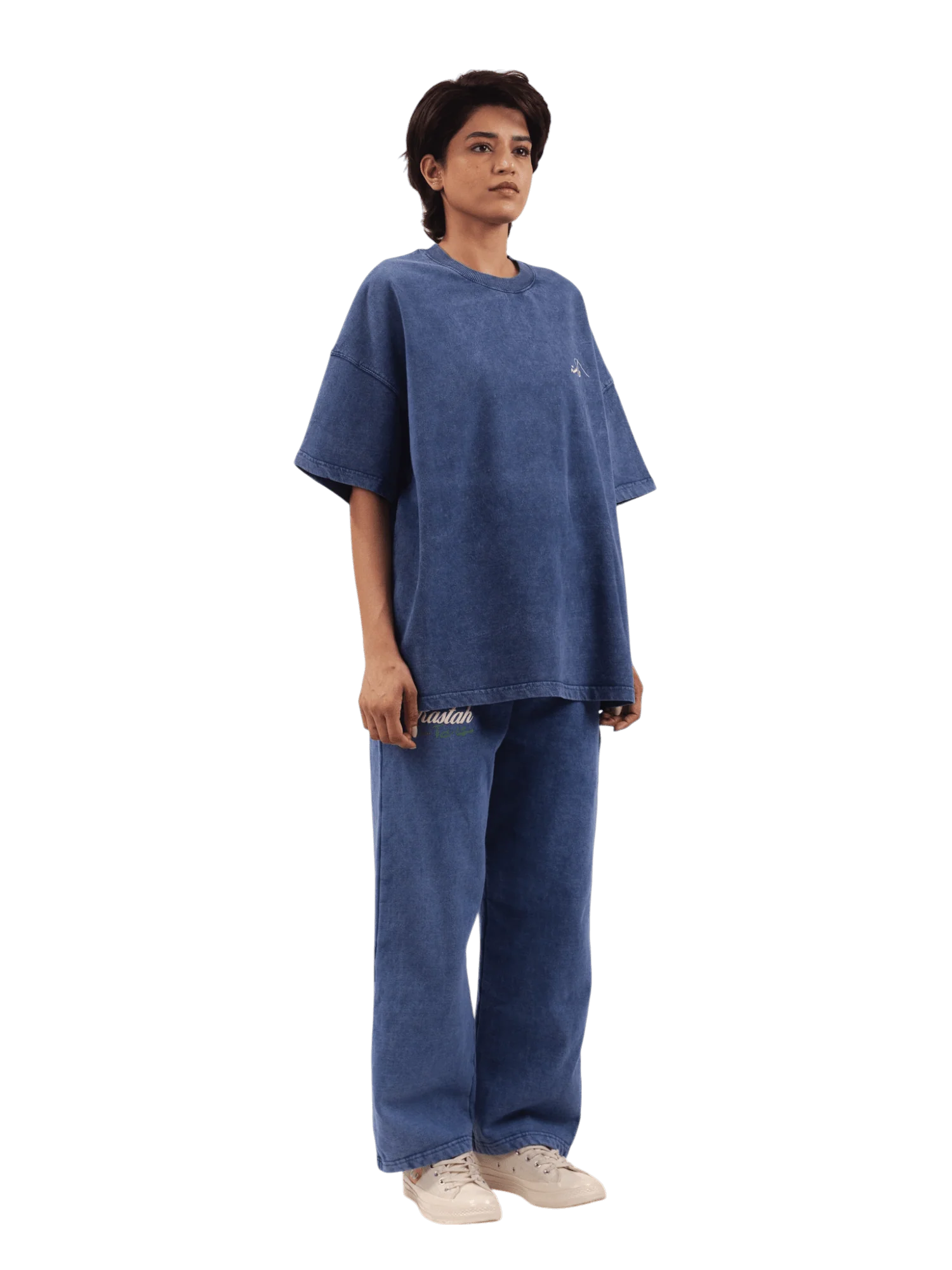 Blue acid wash made in PAK T-shirt (V4) - Image 12
