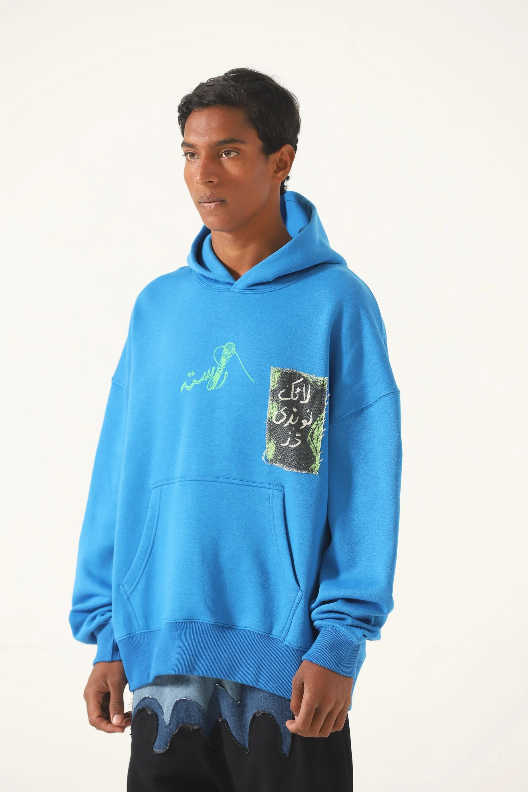 Like nobody does' sky blue hoodie - Image 3