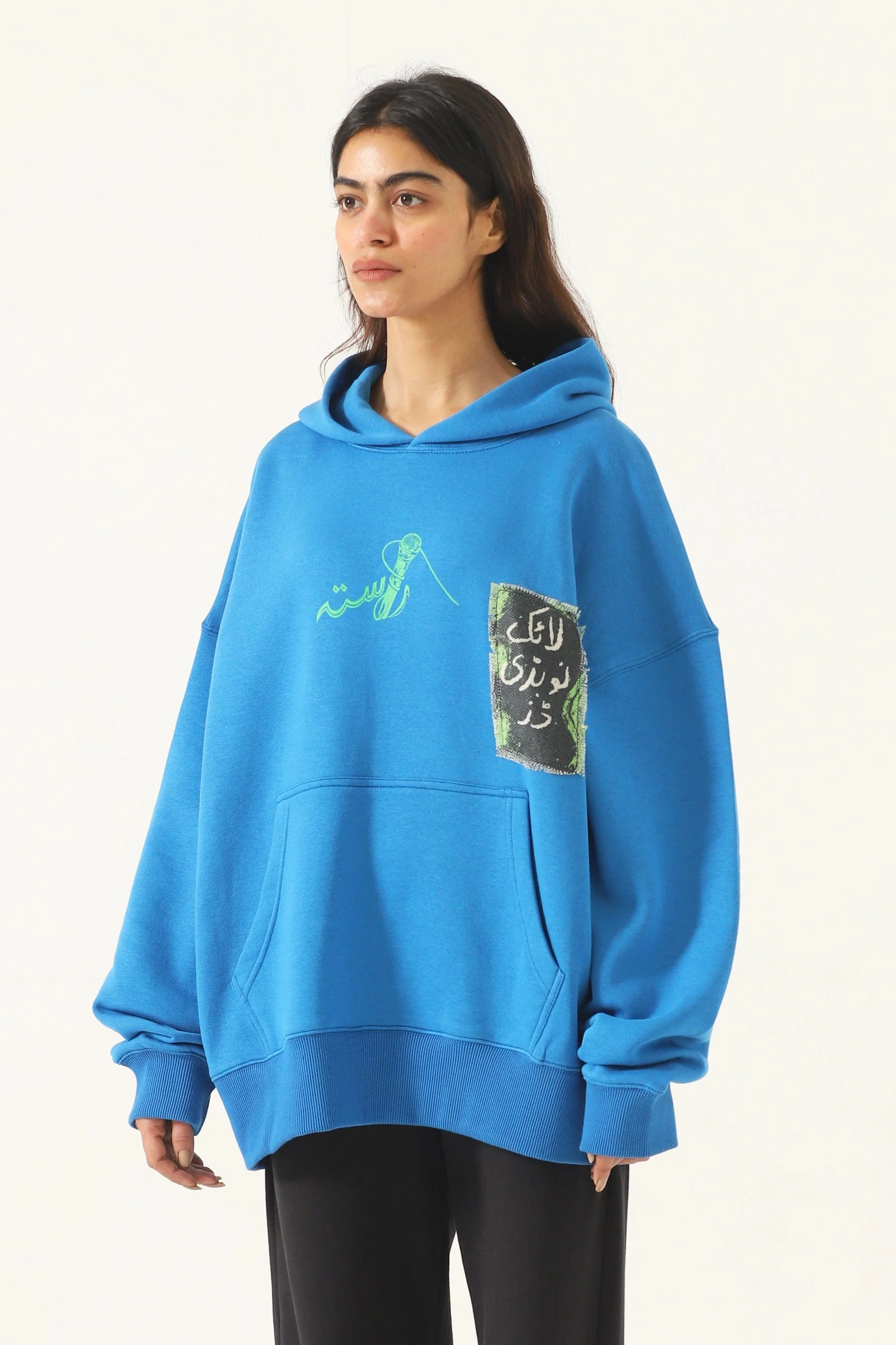 Like nobody does' sky blue hoodie - Image 4