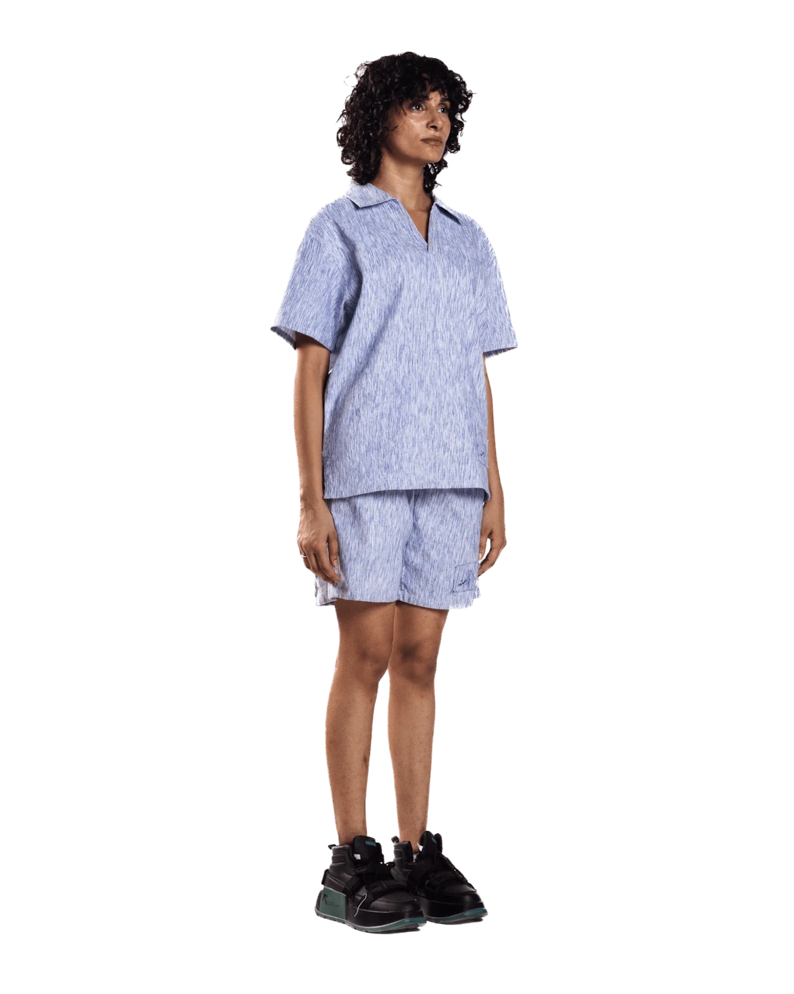 Blue khaddar polo - Image 11