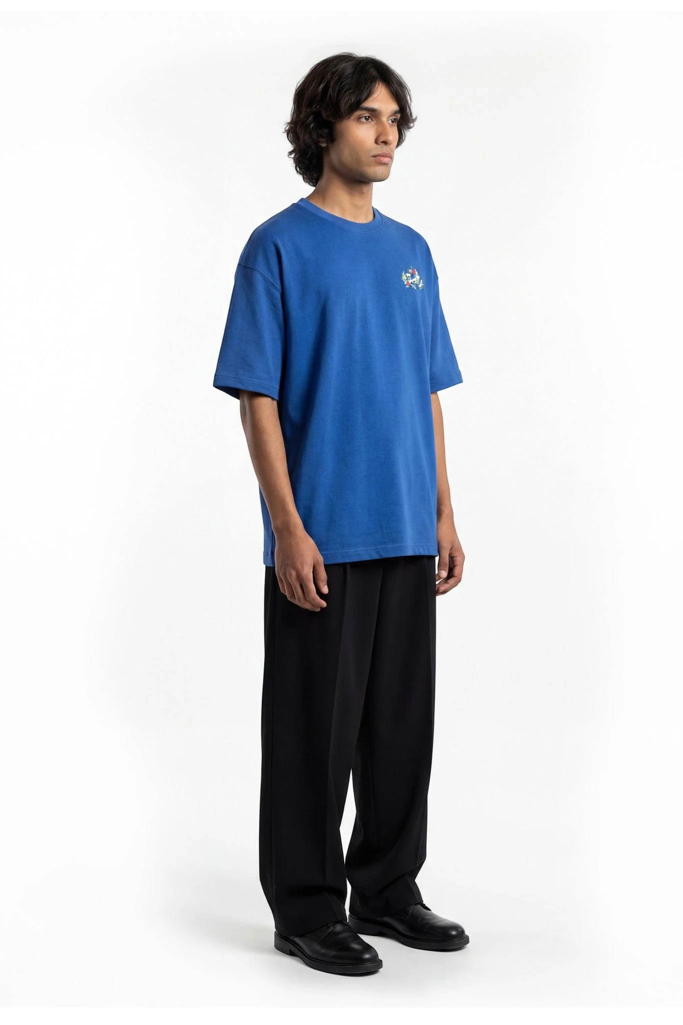 Blue postcard T-shirt - Image 6