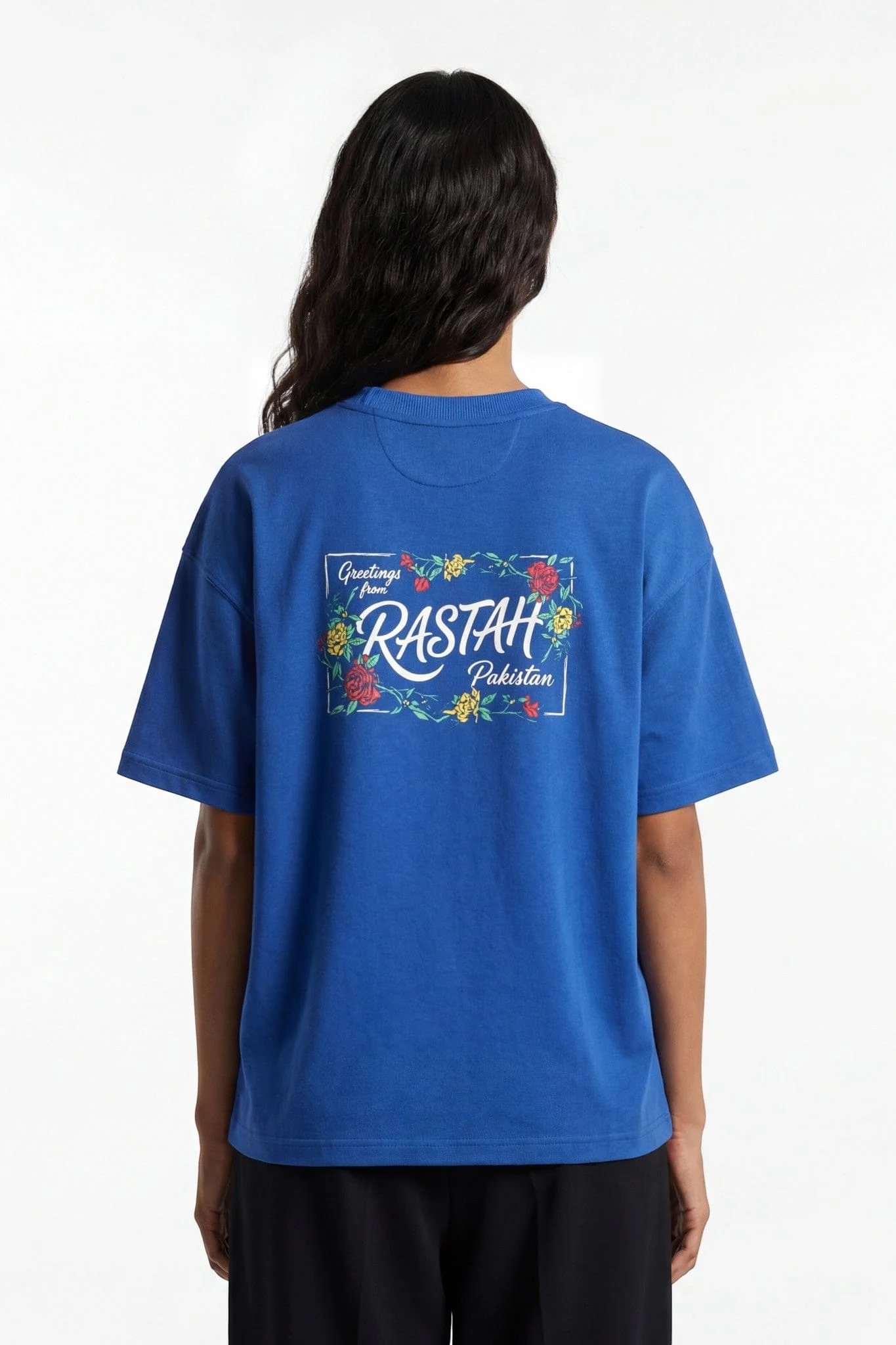 Blue postcard T-shirt - Image 8