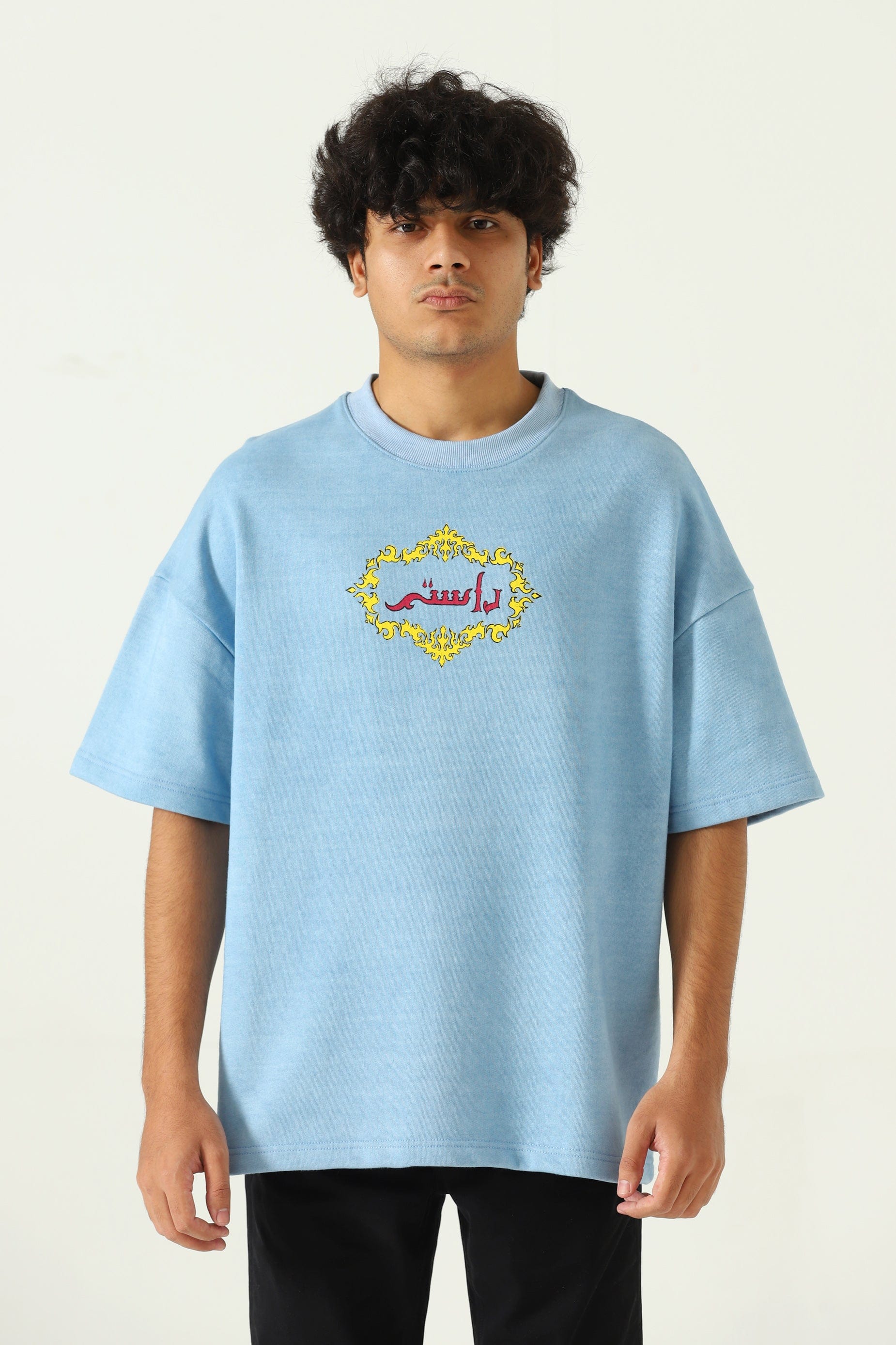 "You and I" screen print blue T-shirt - Image 4