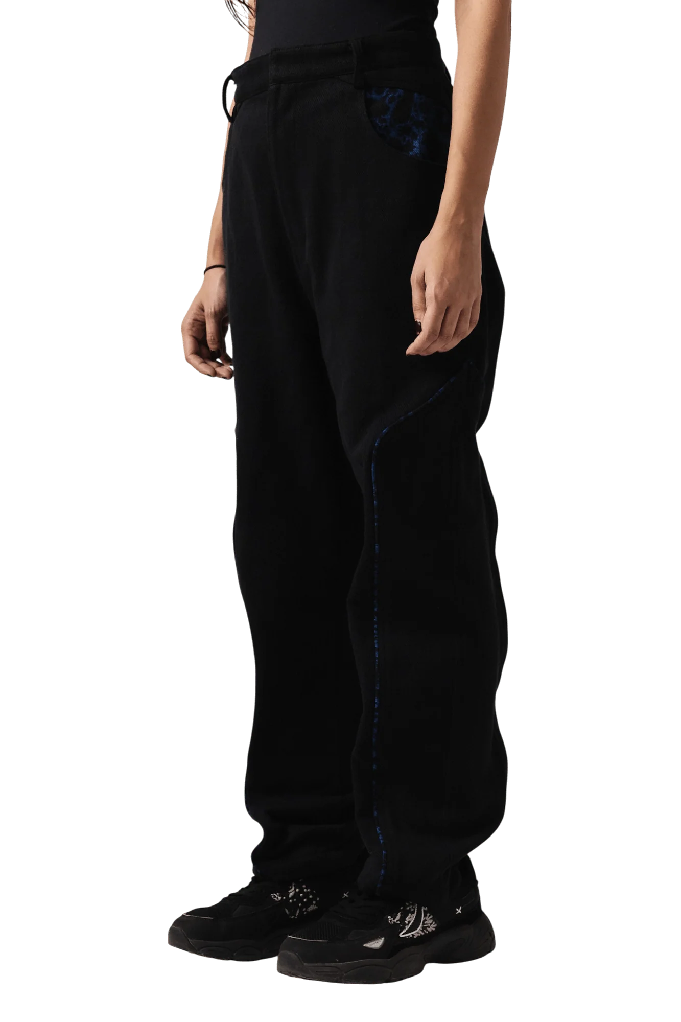 Blue trace denim pants - Image 11