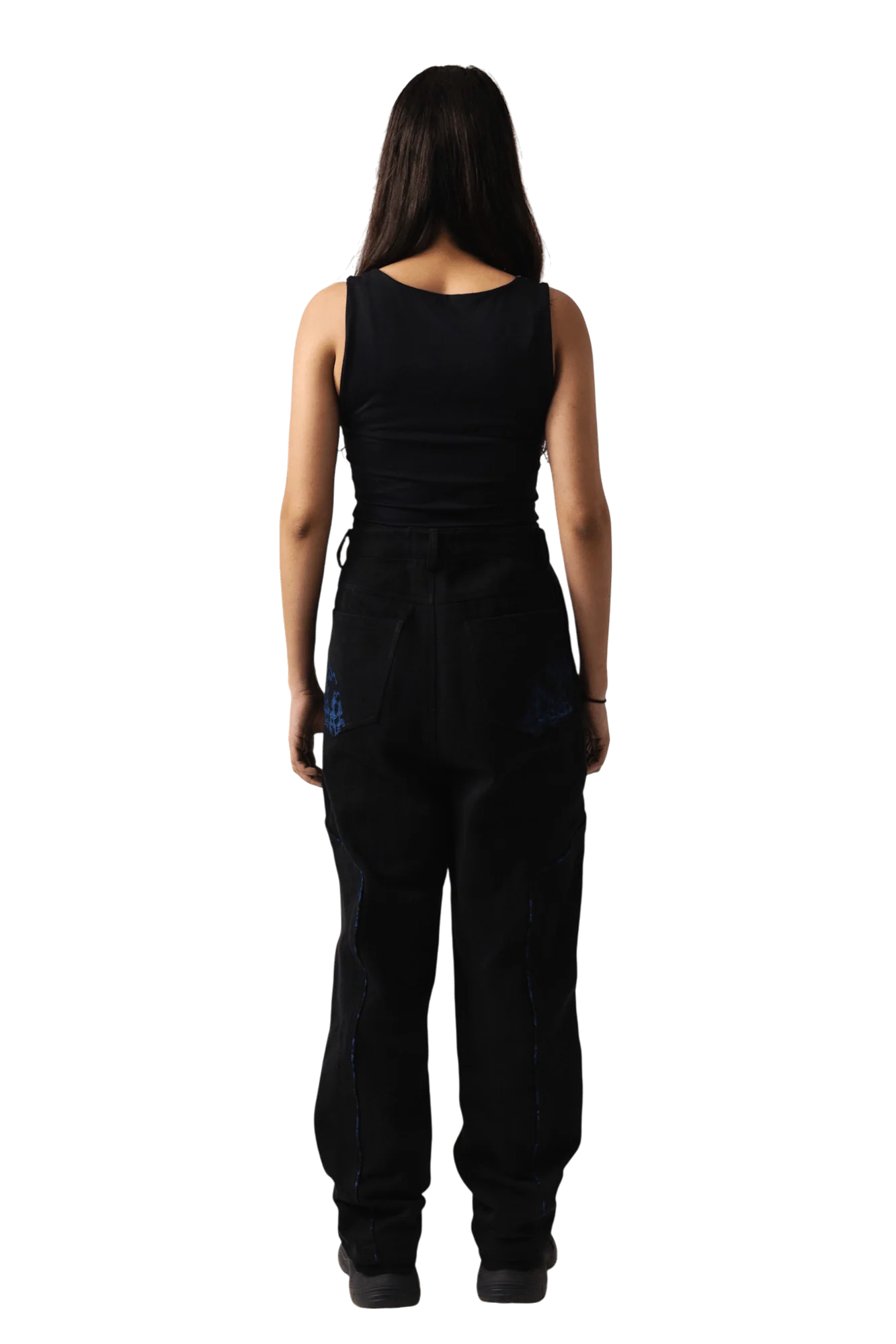 Blue trace denim pants - Image 14