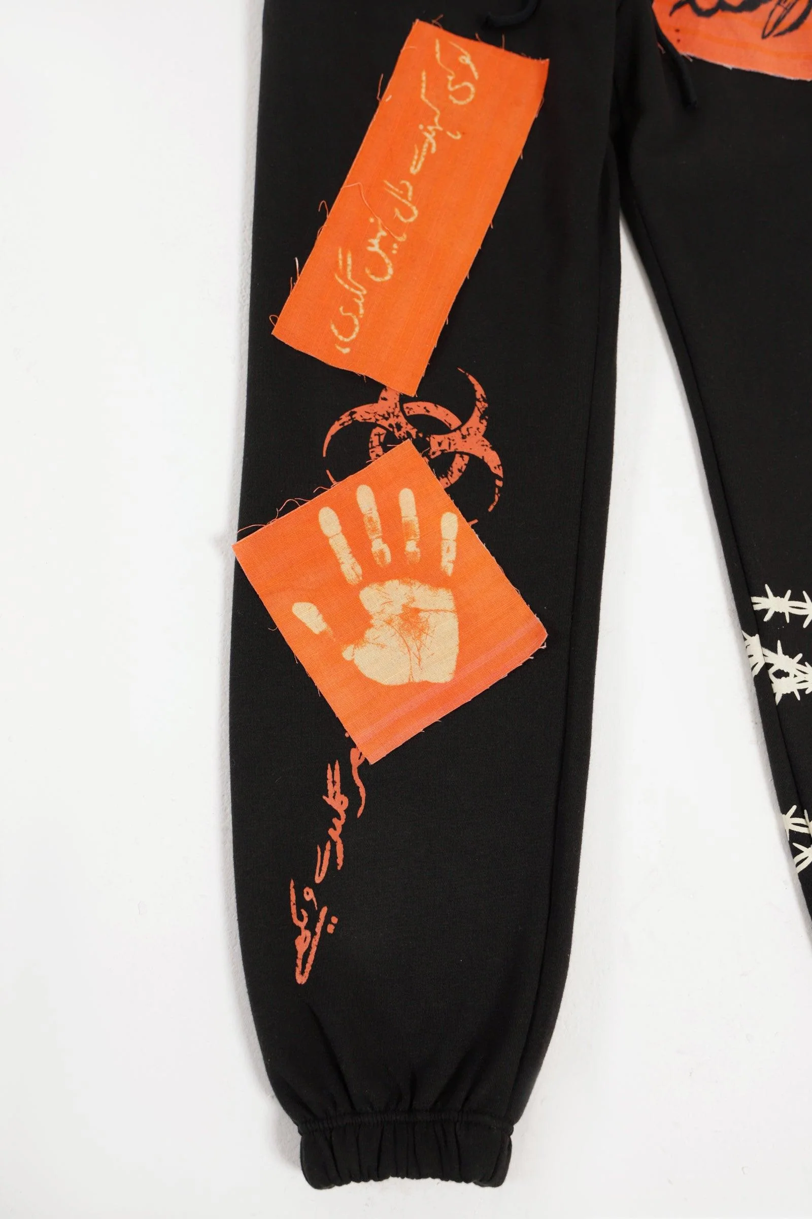 "Breath of fire" handprinted sweatpants - Image 4
