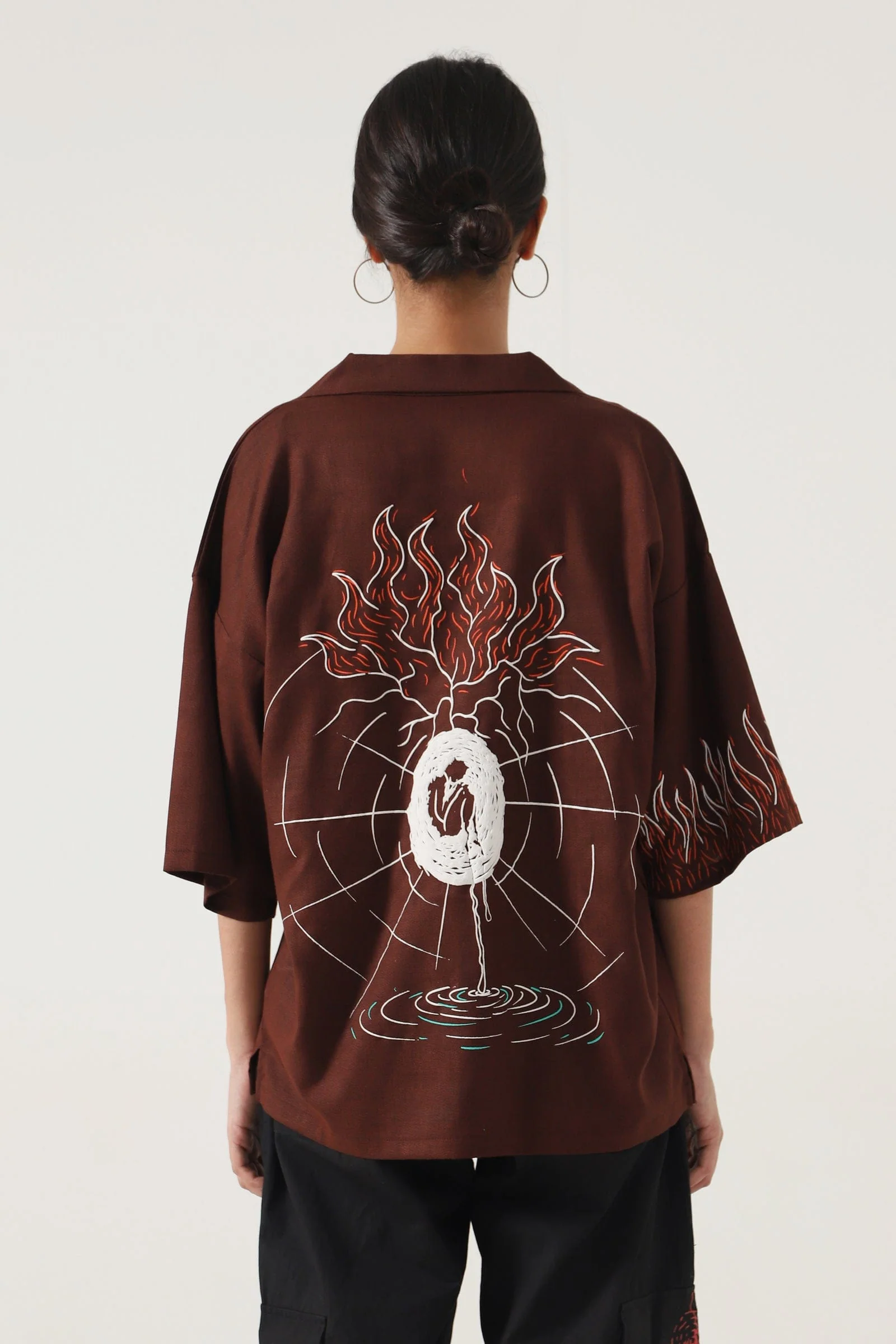 Rebirth - brown button-down shirt - Image 11