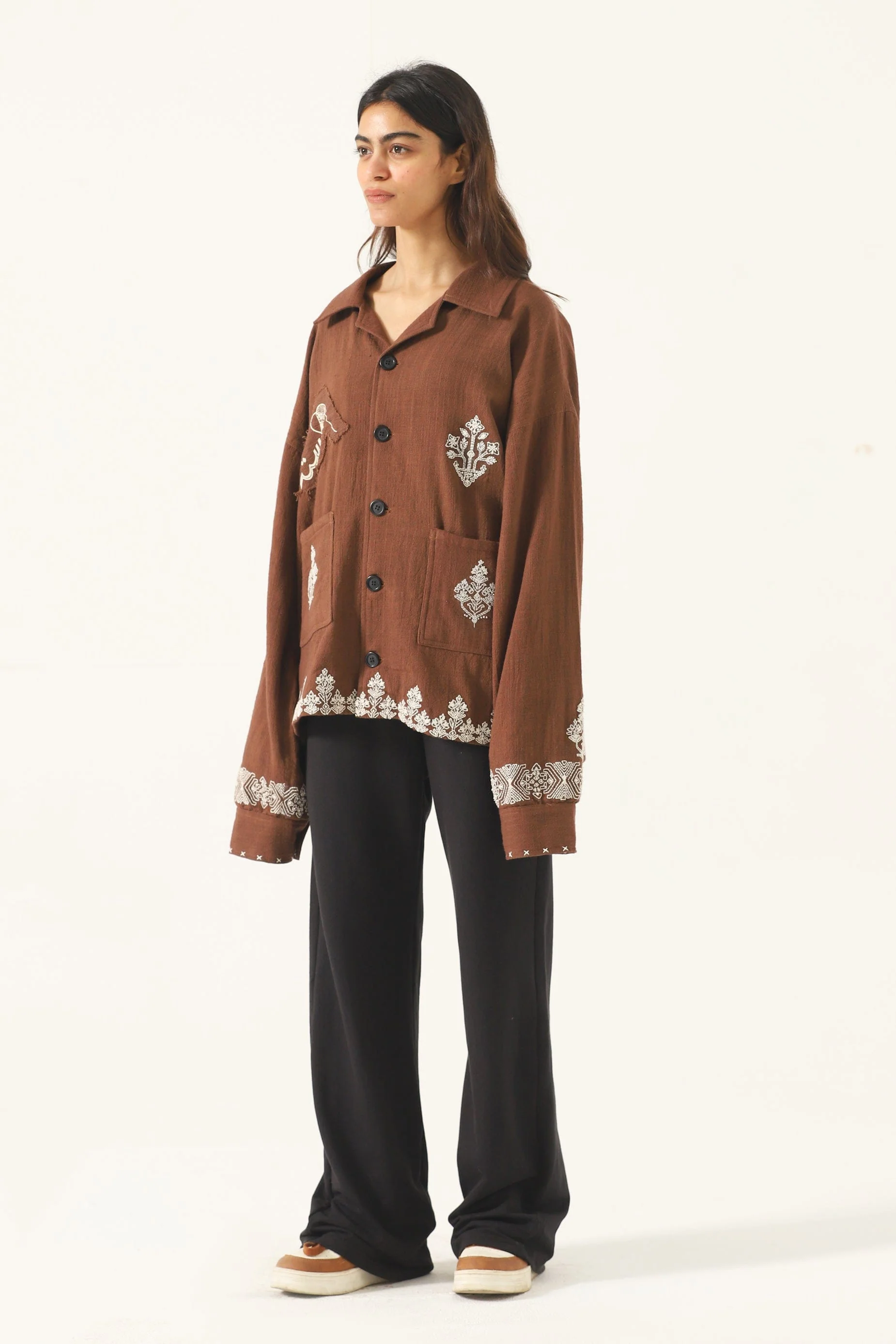 Hand-Embroidered lightweight coach jacket - Image 4