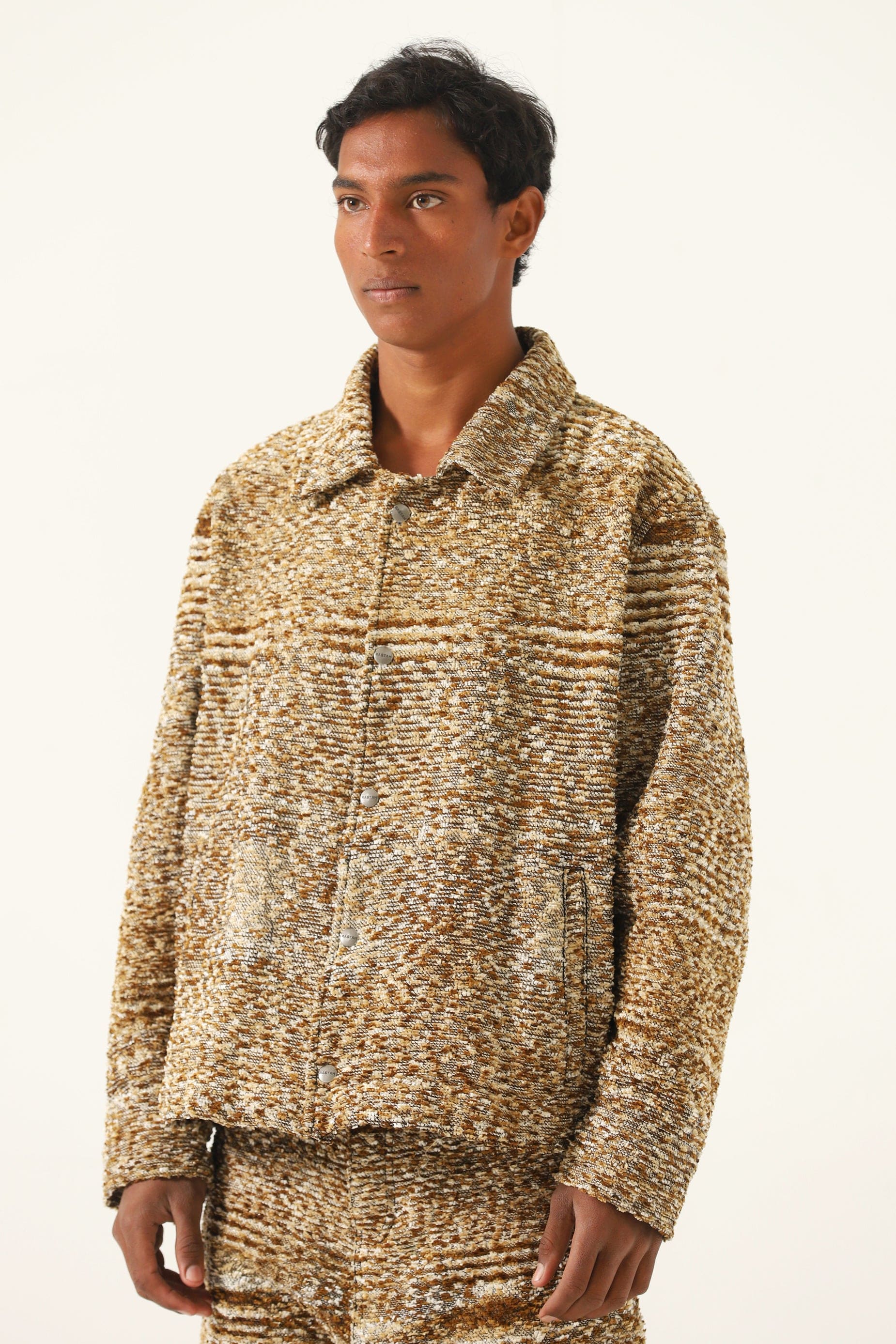 "Distorted verses" handwoven jacquard jacket - Image 8
