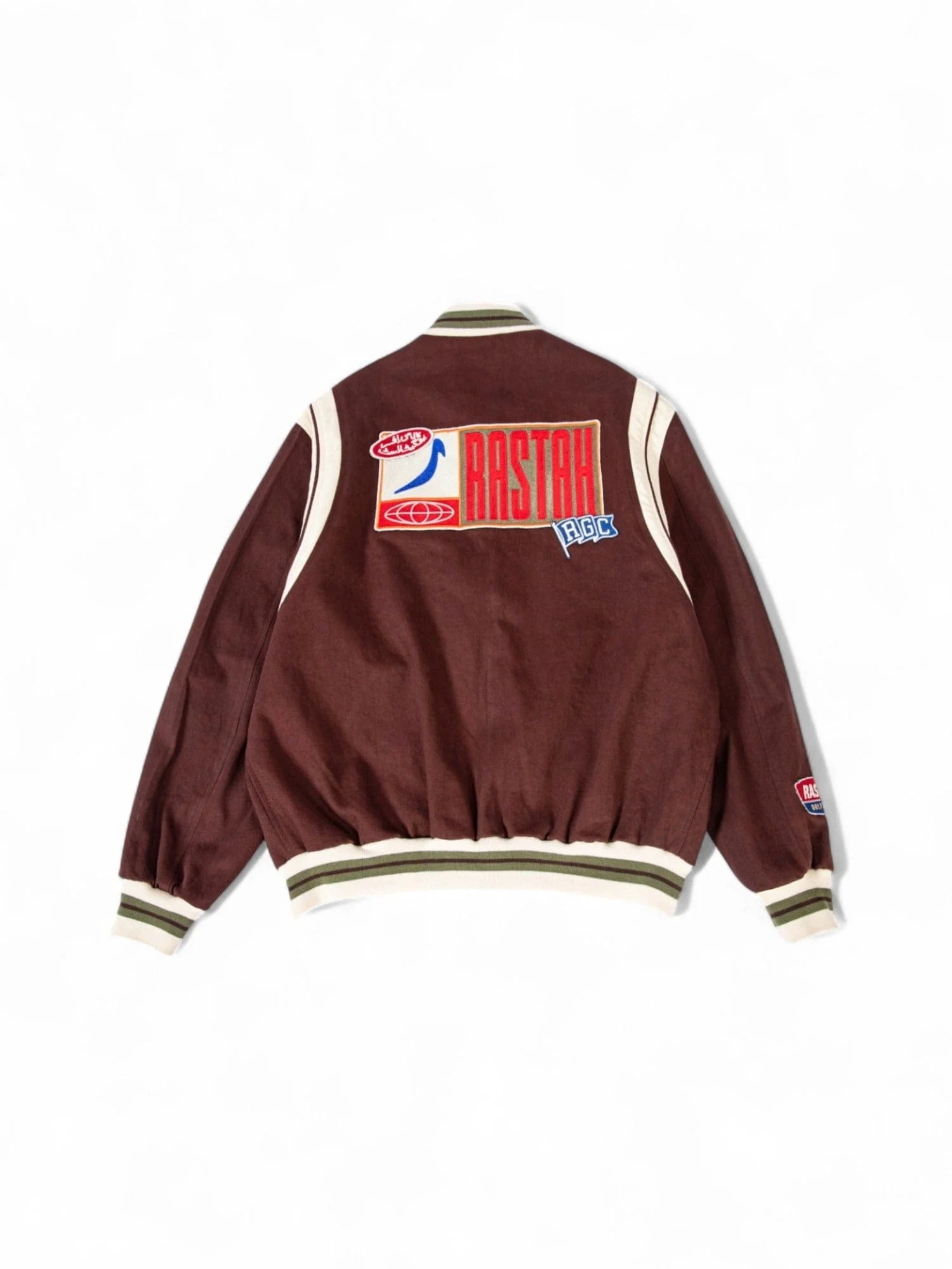 Chocolate embroidered varsity jacket - Image 5