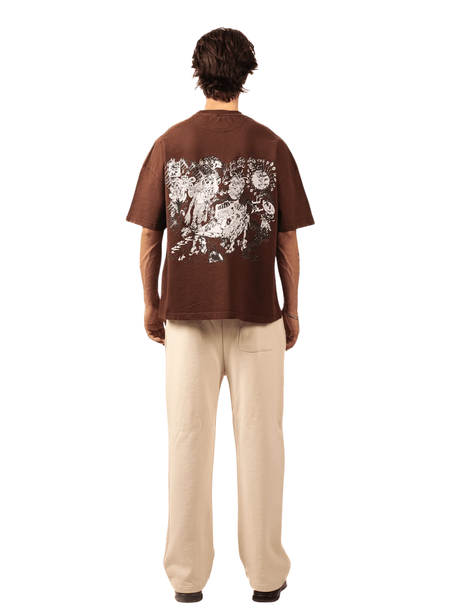Brown distortion T-shirt - Image 8