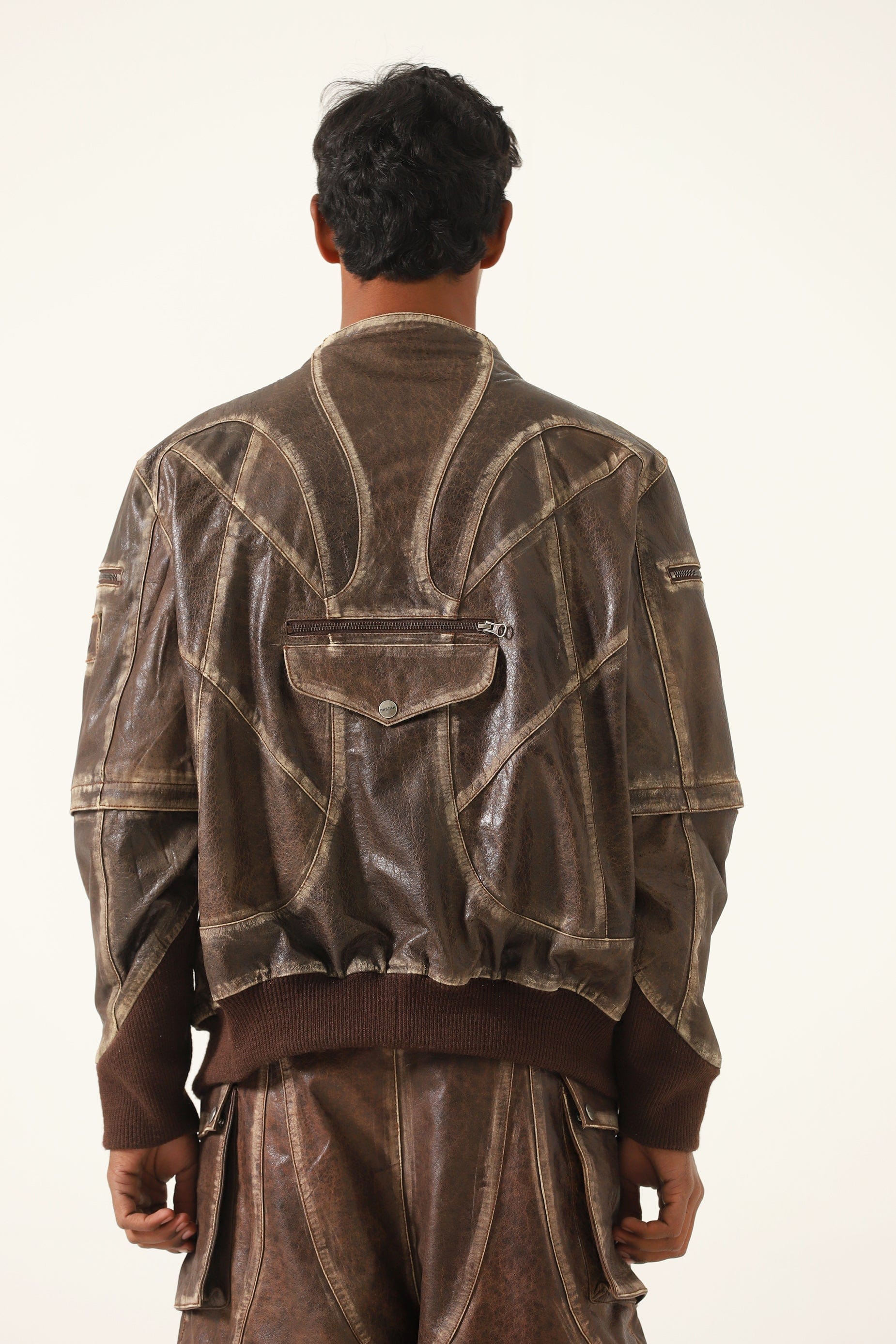 "Bowery nights" distressed leather jacket - Image 4