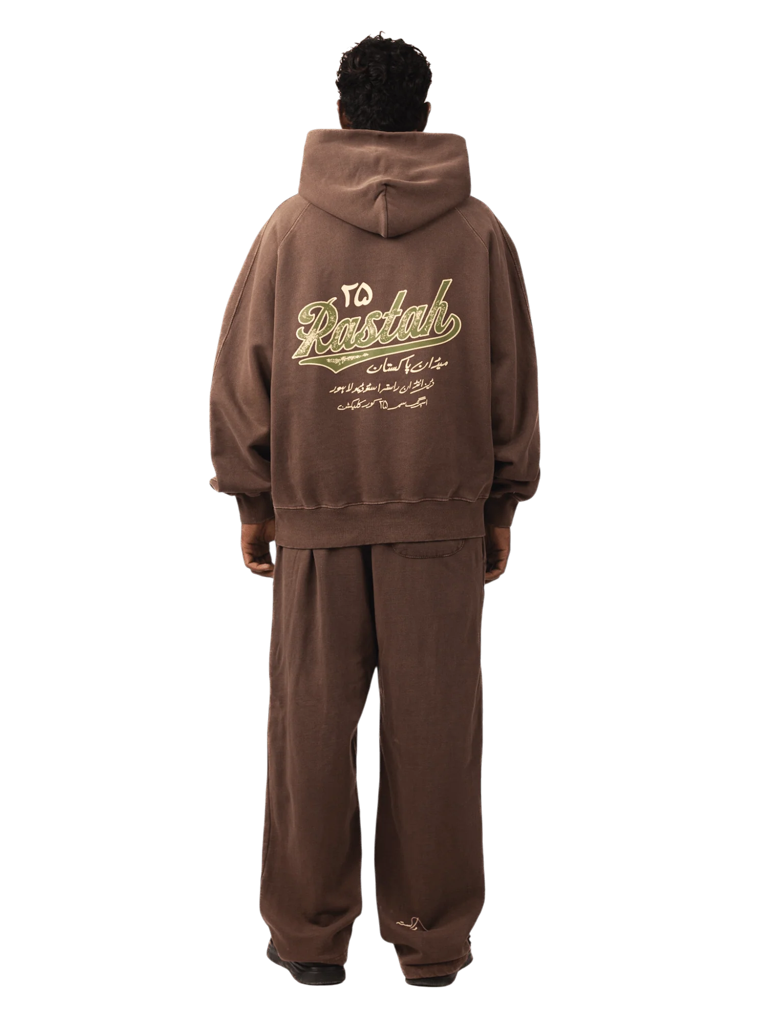 Brown sand wash made in PAK hoodie (V5) - Image 6