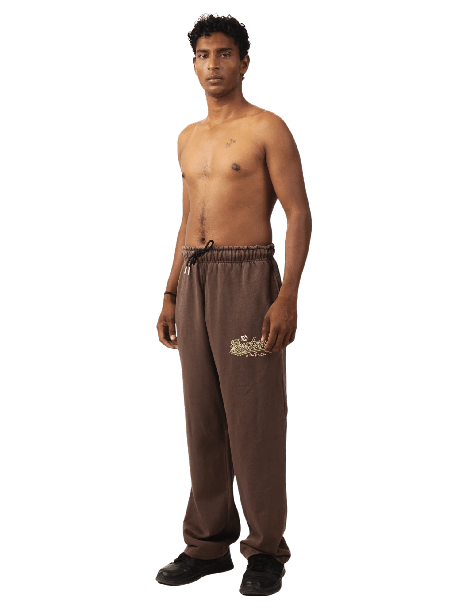 Brown sand wash made in PAK sweatpants (V5) - Image 4
