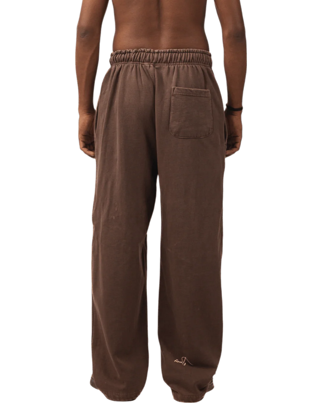 Brown sand wash made in PAK sweatpants (V5) - Image 5
