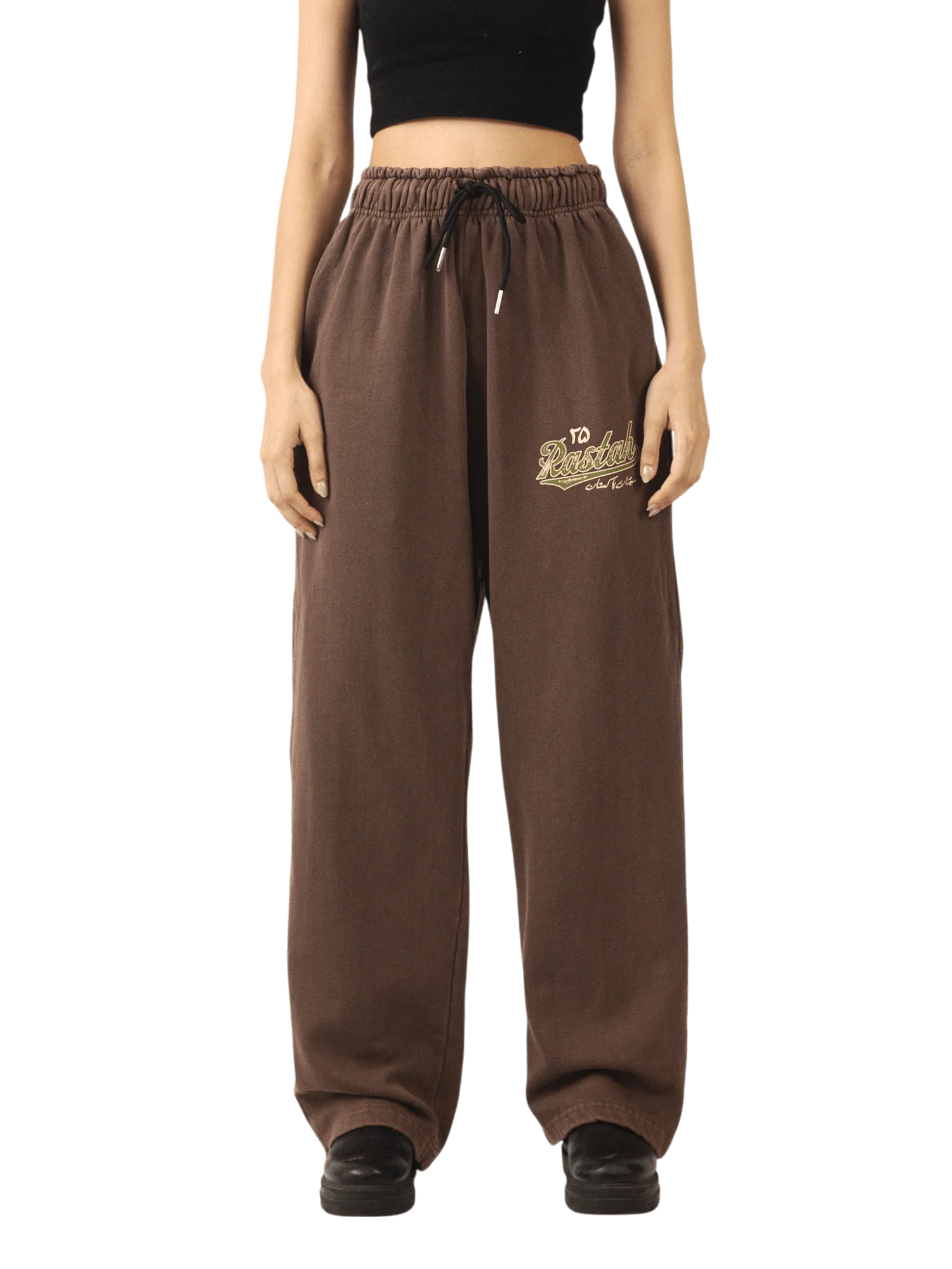 Brown sand wash made in PAK sweatpants (V5) - Image 6